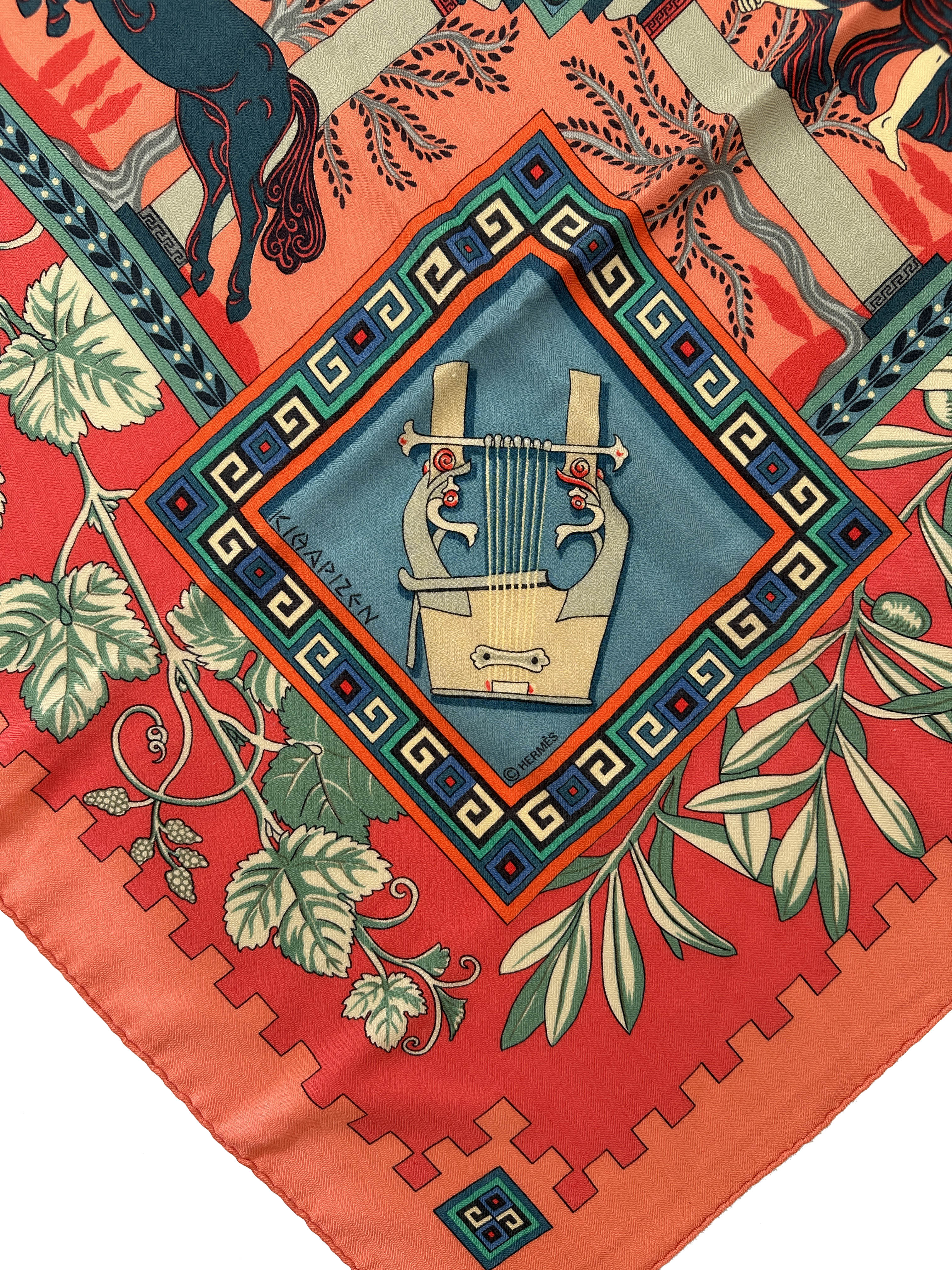 Hermès Musique des Dieux Cashmere Silk 140