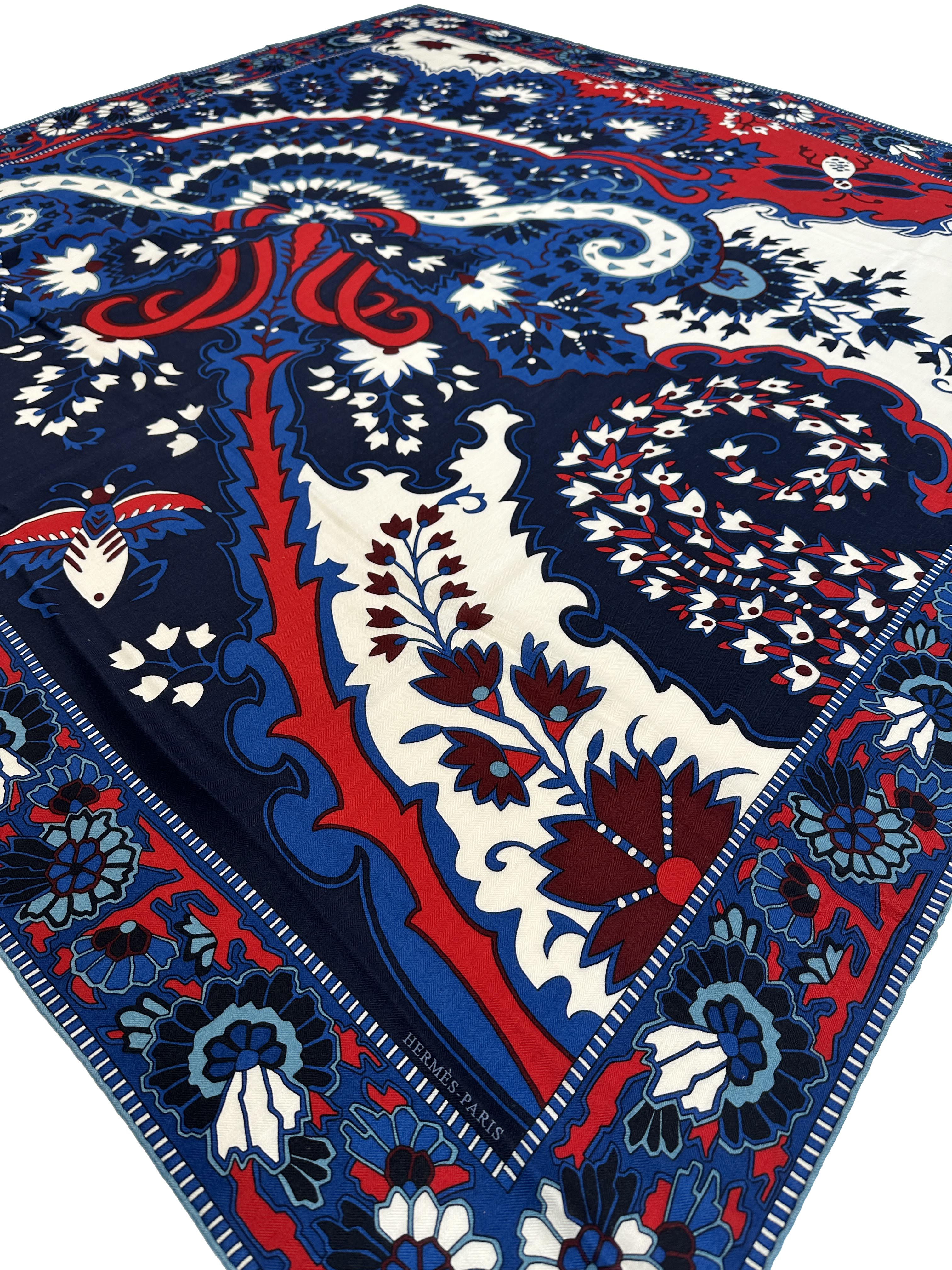 Hermès Paisley From Paisley Cashmere Silk 140