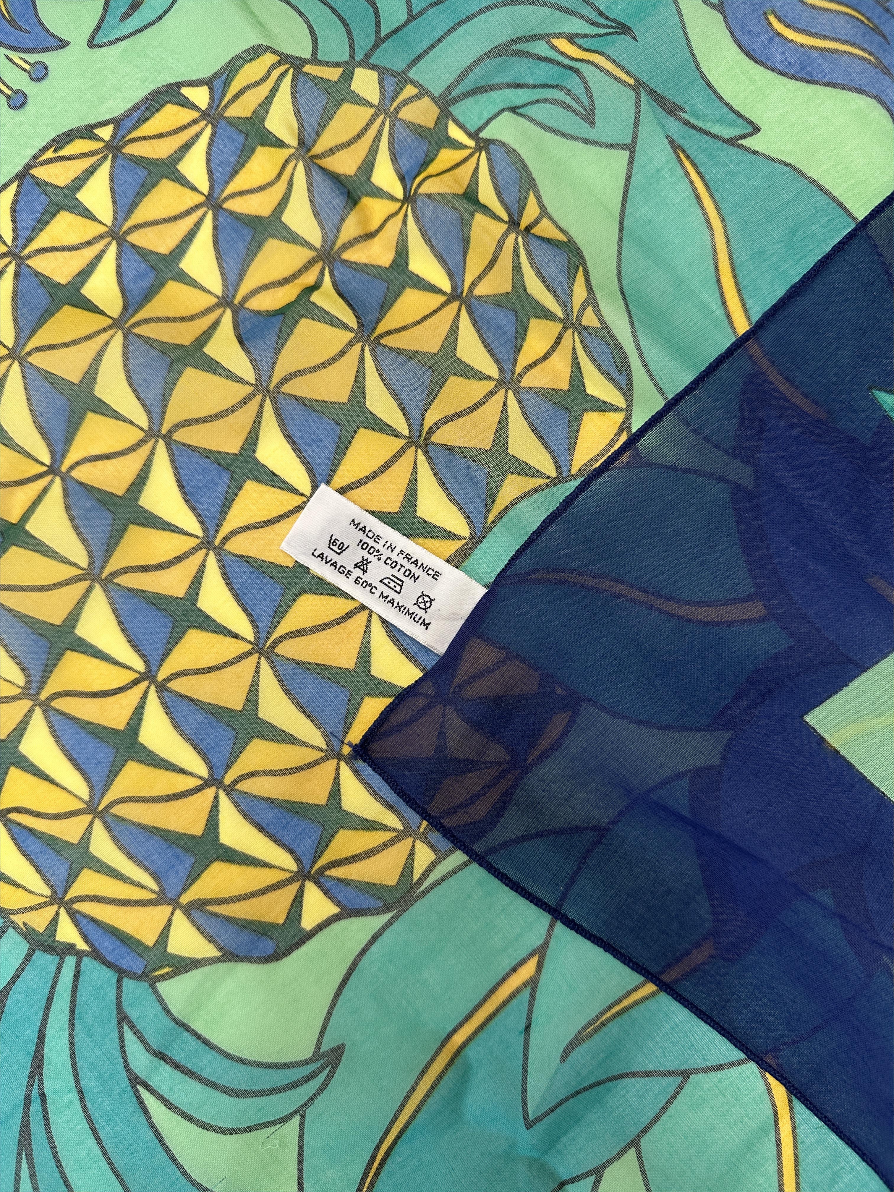 Hermès Pineapple Floral Pareo