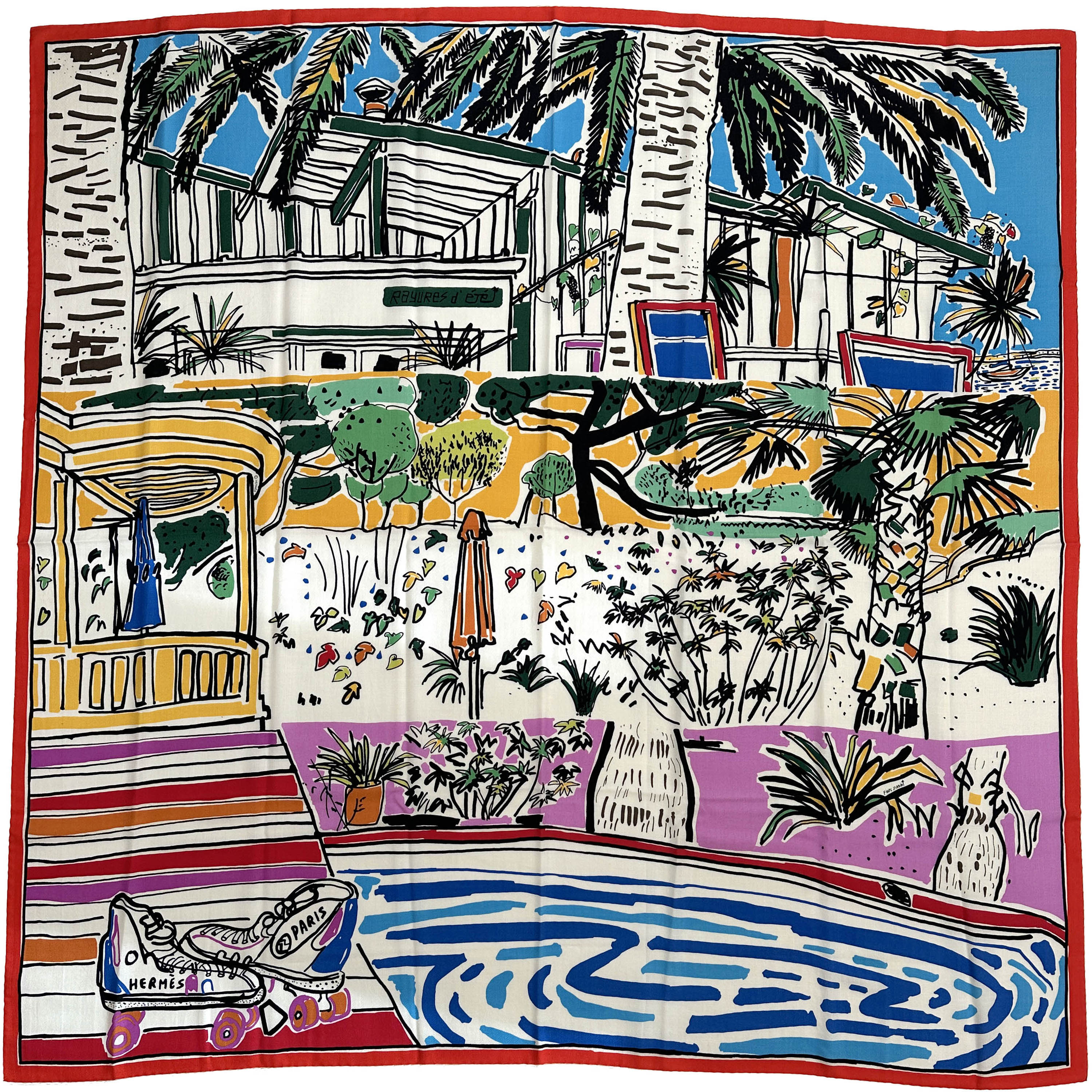 Hermès Rayures d'Ete Cashmere Silk 140