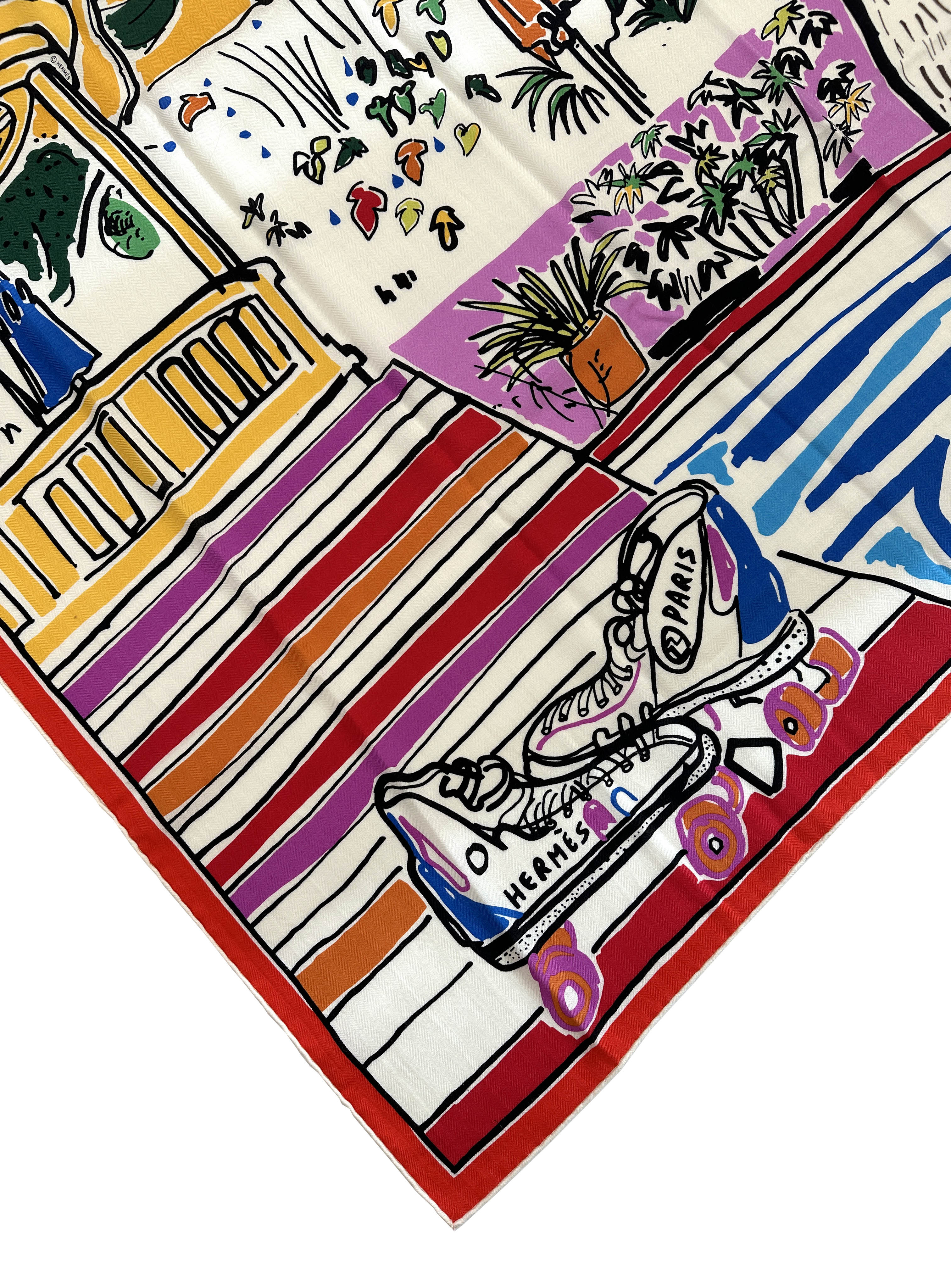 Hermès Rayures d'Ete Cashmere Silk 140