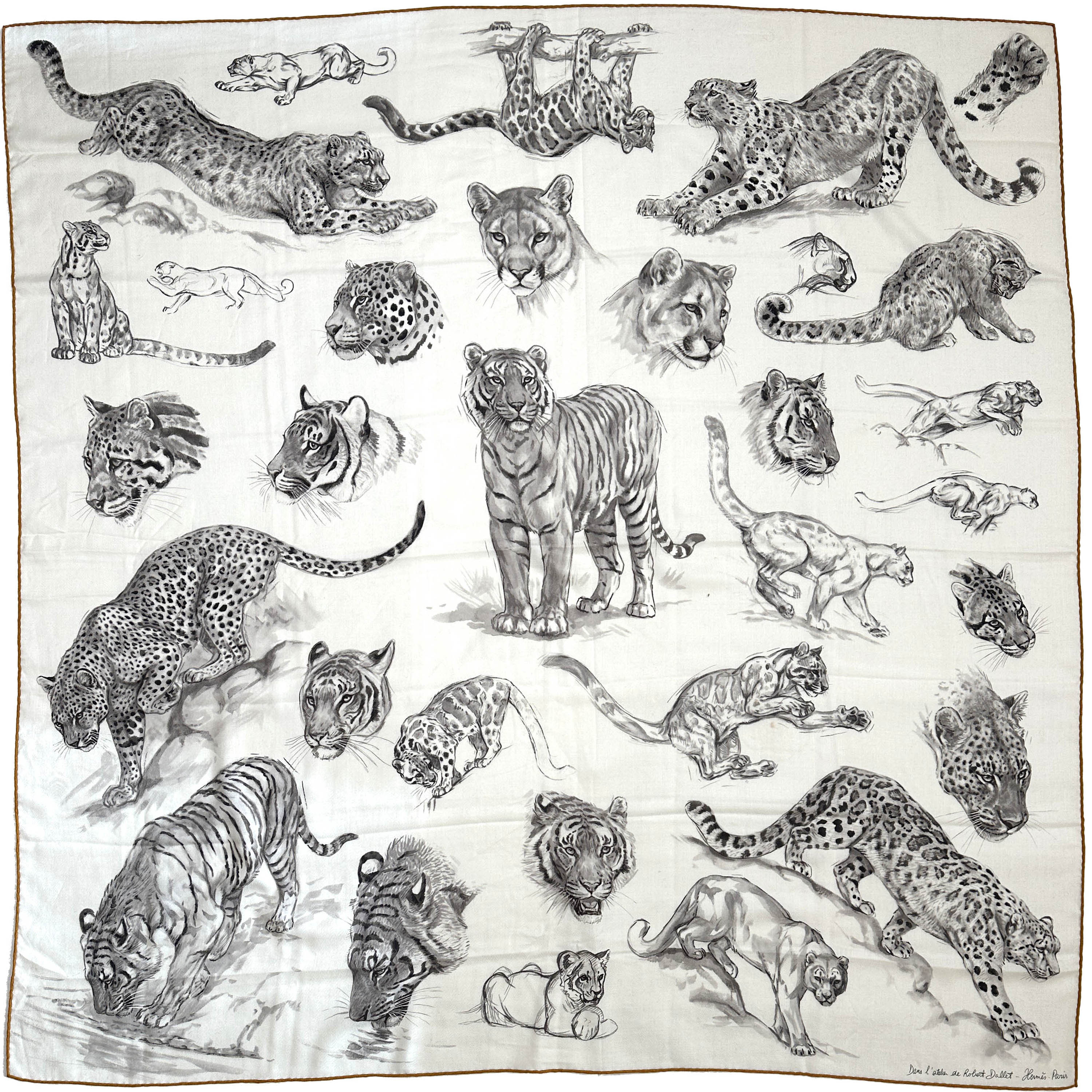 Hermès Dans l'Atelier de Robert Dallet Cashmere Silk 140