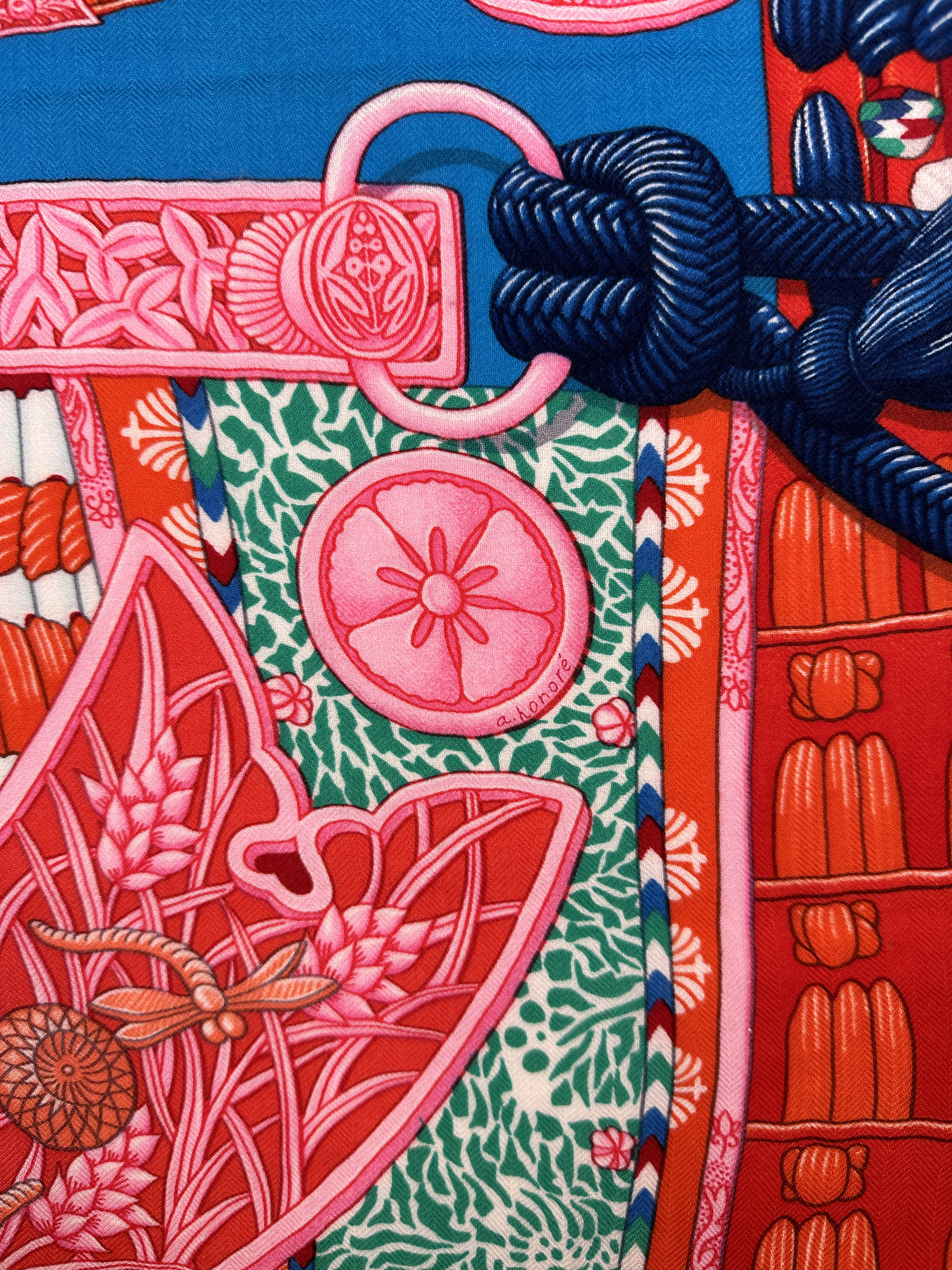 Hermès Parures de Samourais Cashmere Silk 140