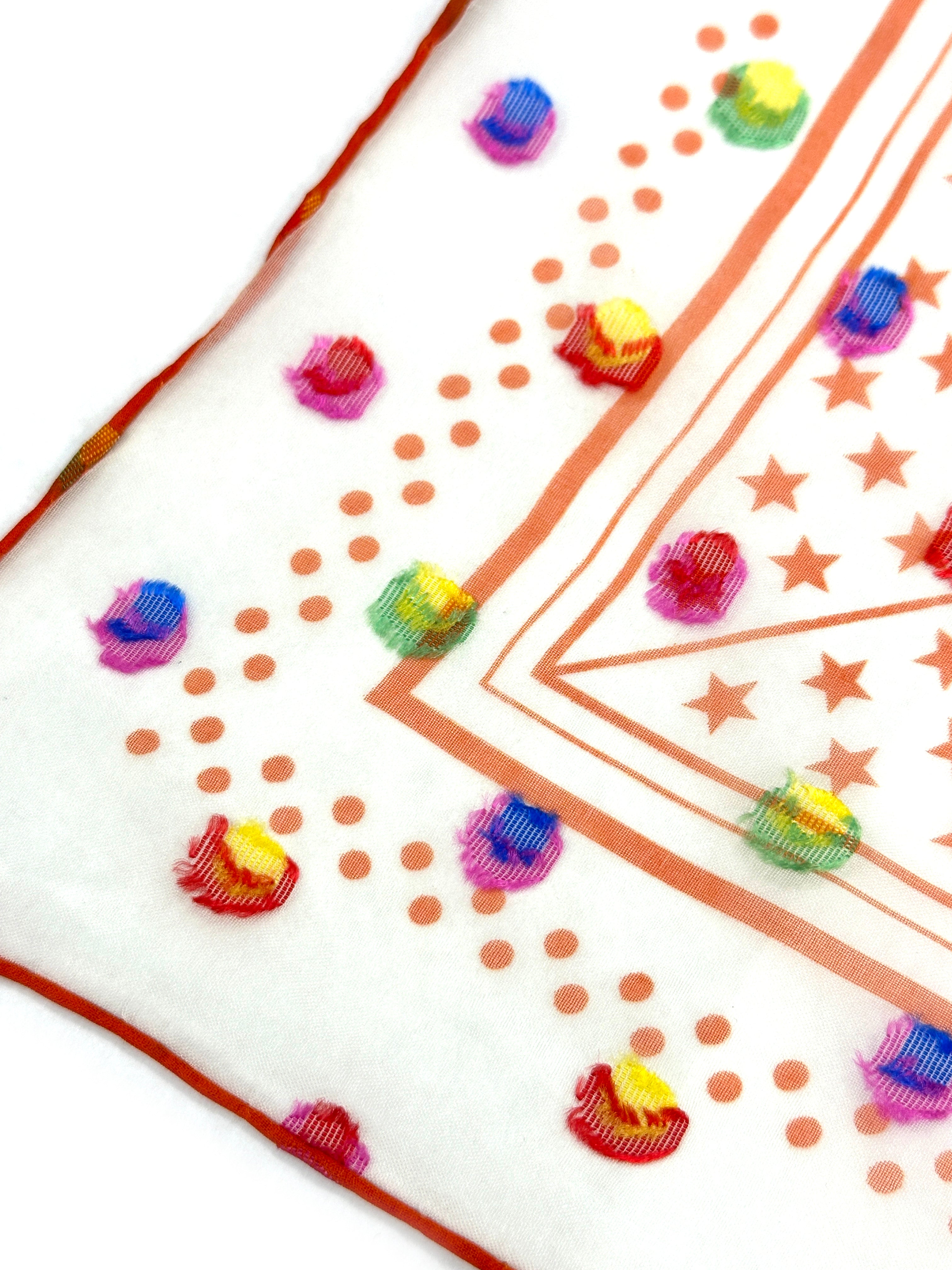 Hermès Sangles en Zig Zag Embroidered Mousseline 55