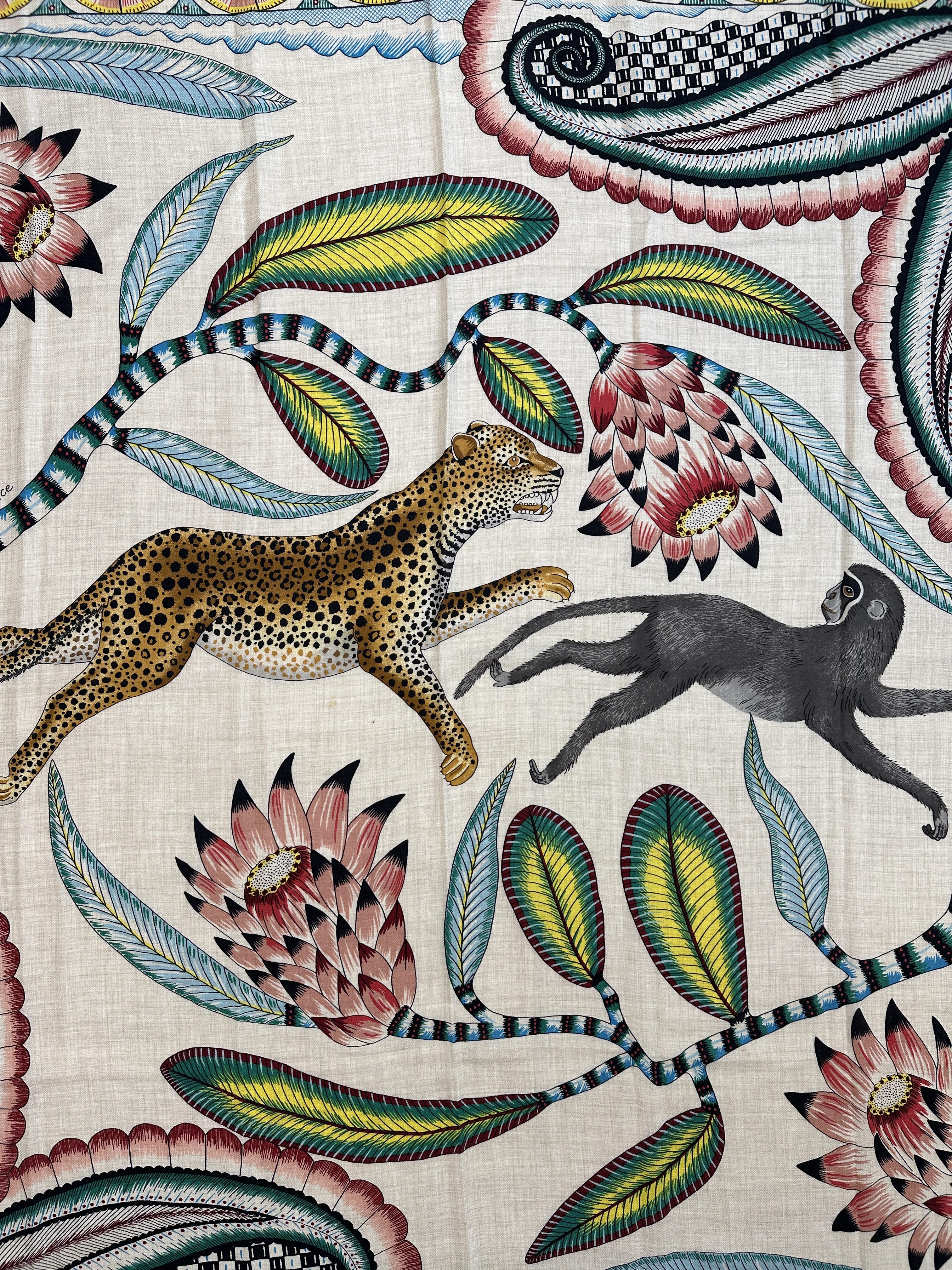 Hermès The Savana Dance Cashmere Silk 140