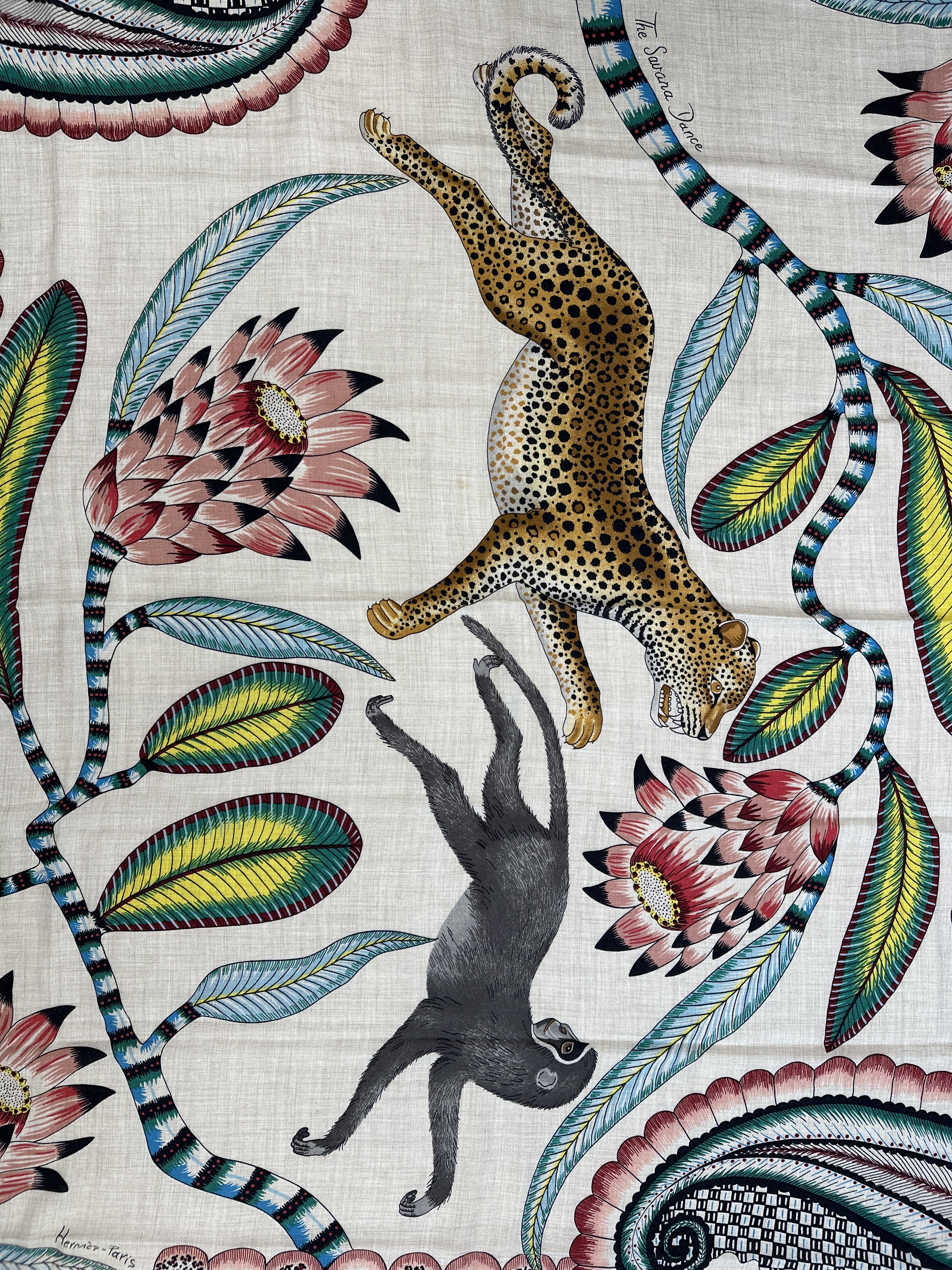 Hermès The Savana Dance Cashmere Silk 140