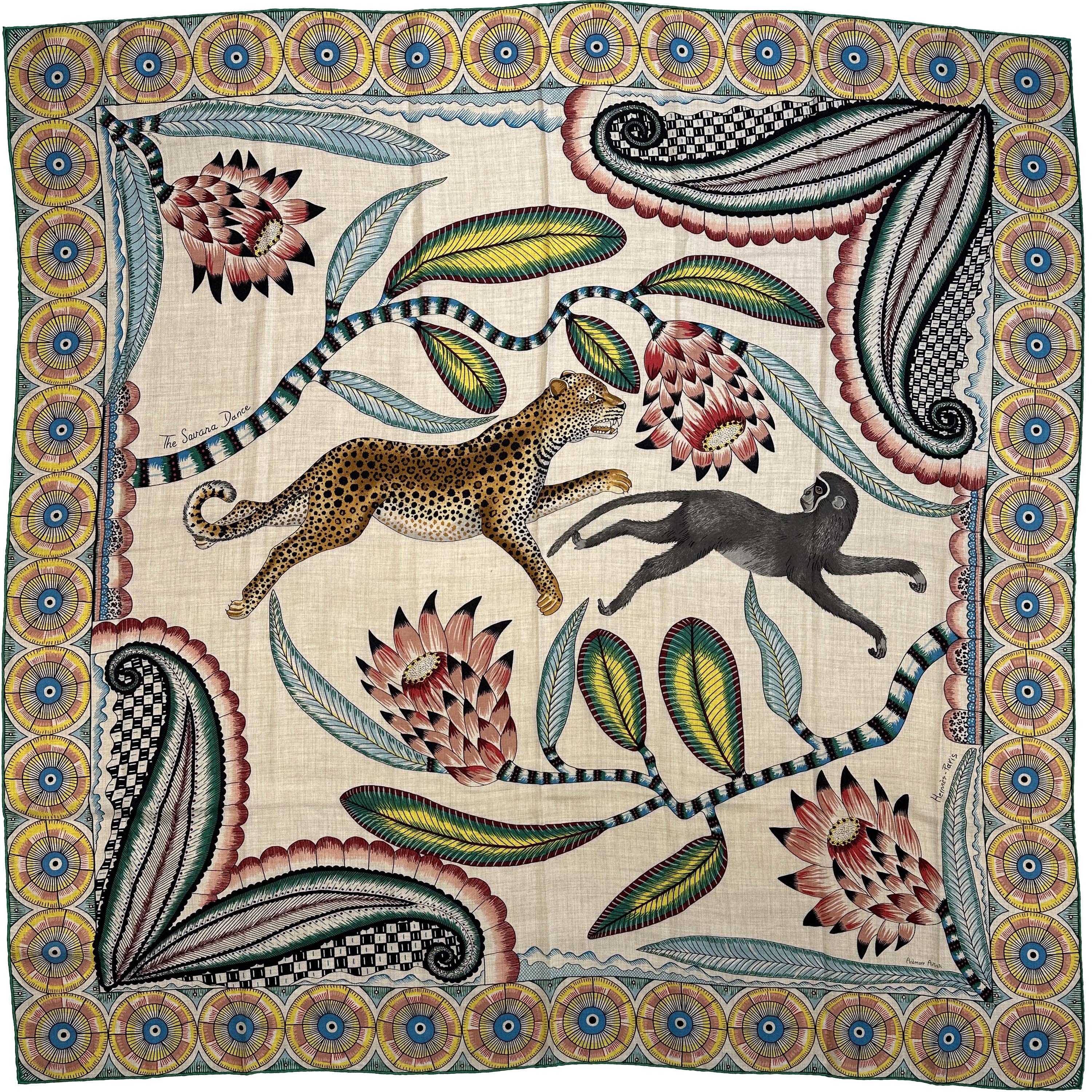 Hermès The Savana Dance Cashmere Silk 140