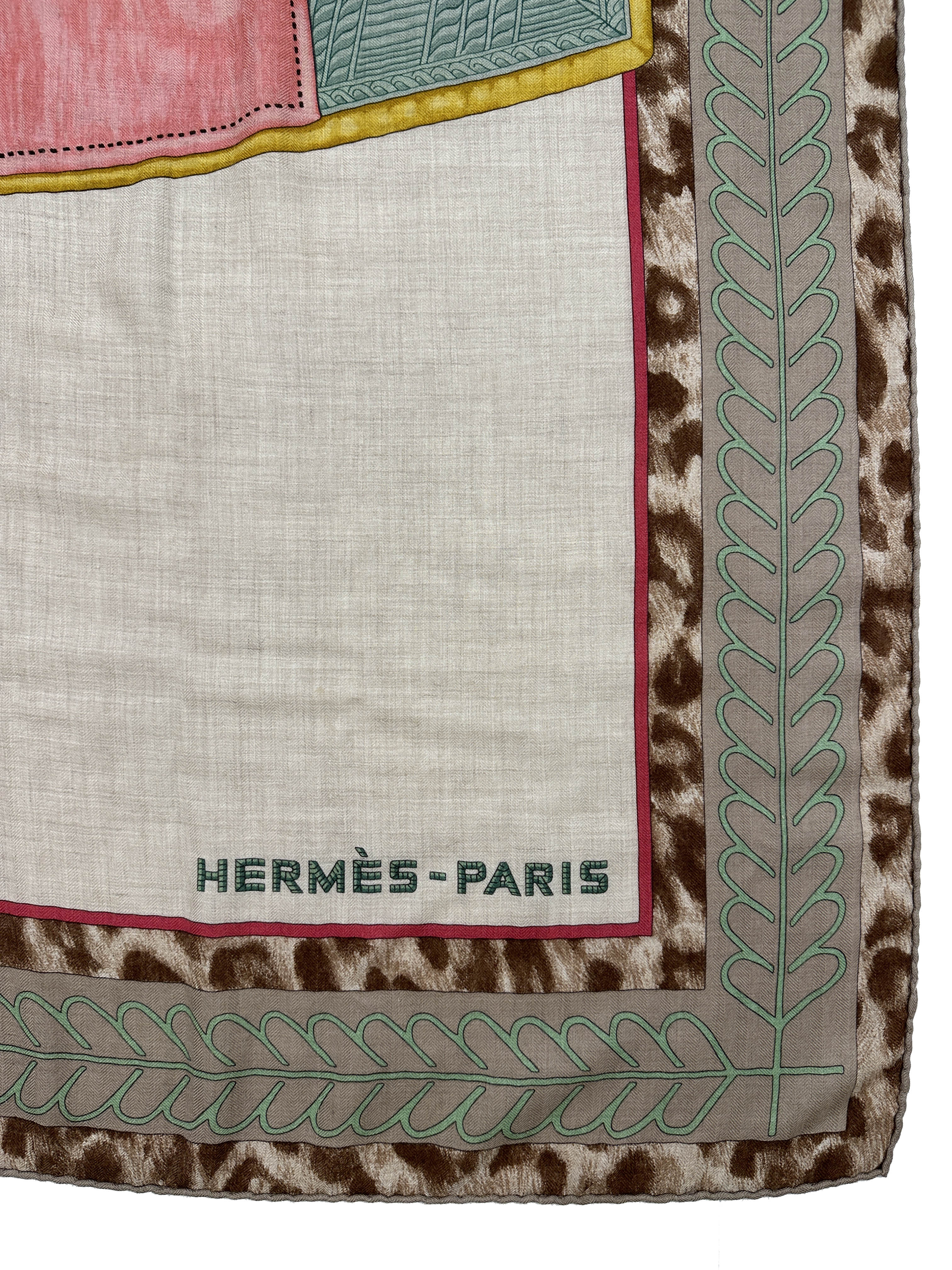 Hermès Selle D’Officier En Grande Tenue Cashmere Silk 140