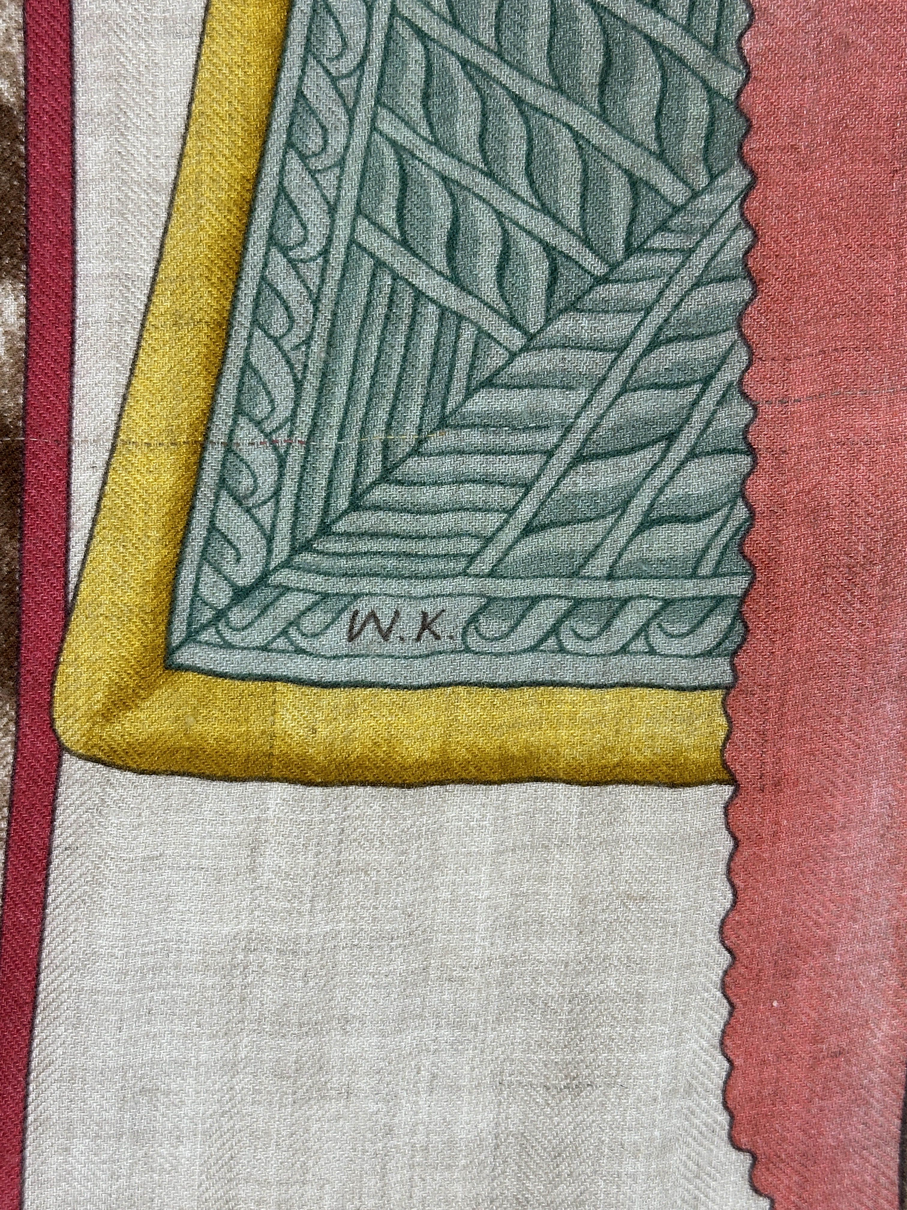 Hermès Selle D’Officier En Grande Tenue Cashmere Silk 140