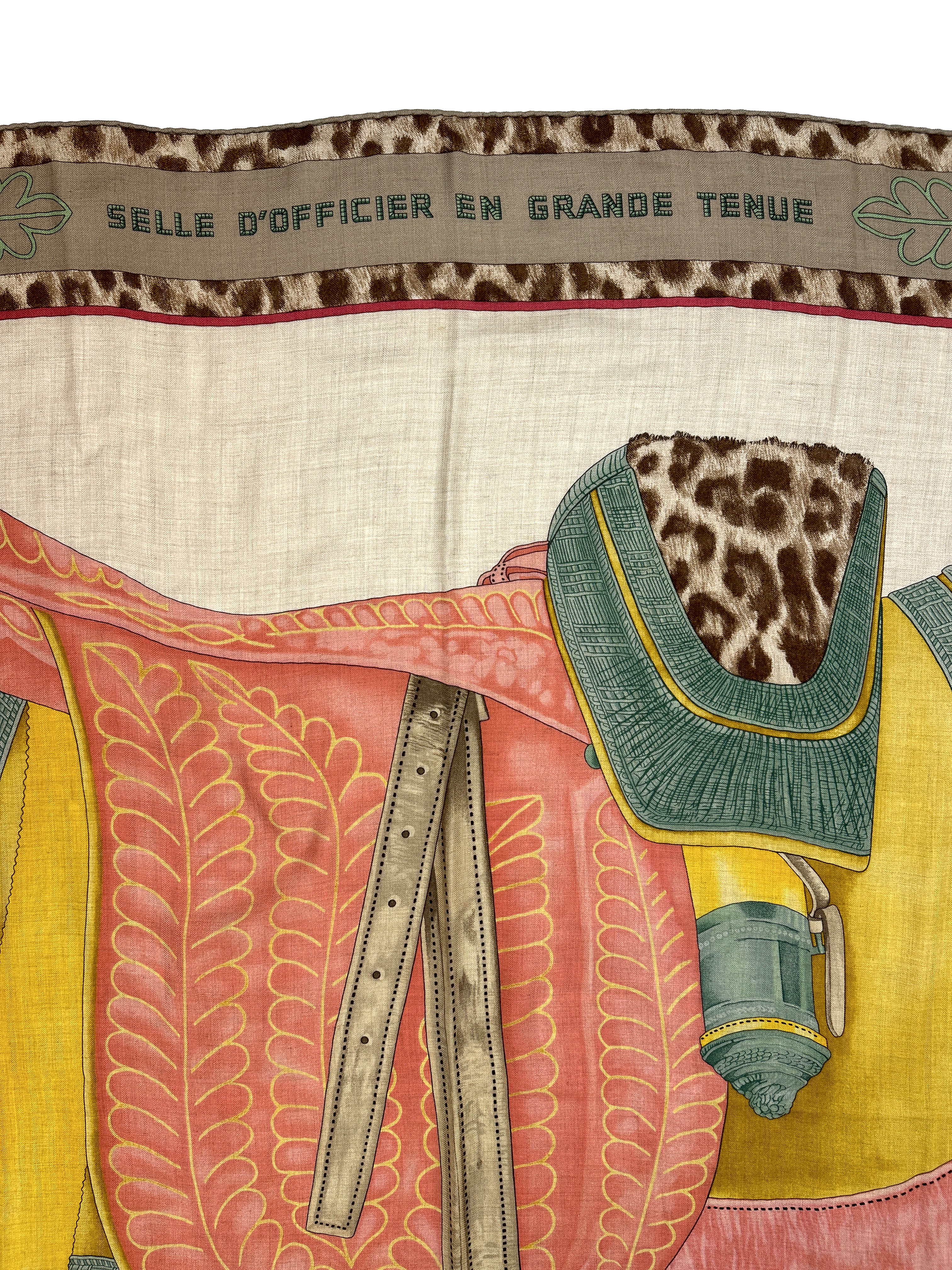 Hermès Selle D’Officier En Grande Tenue Cashmere Silk 140