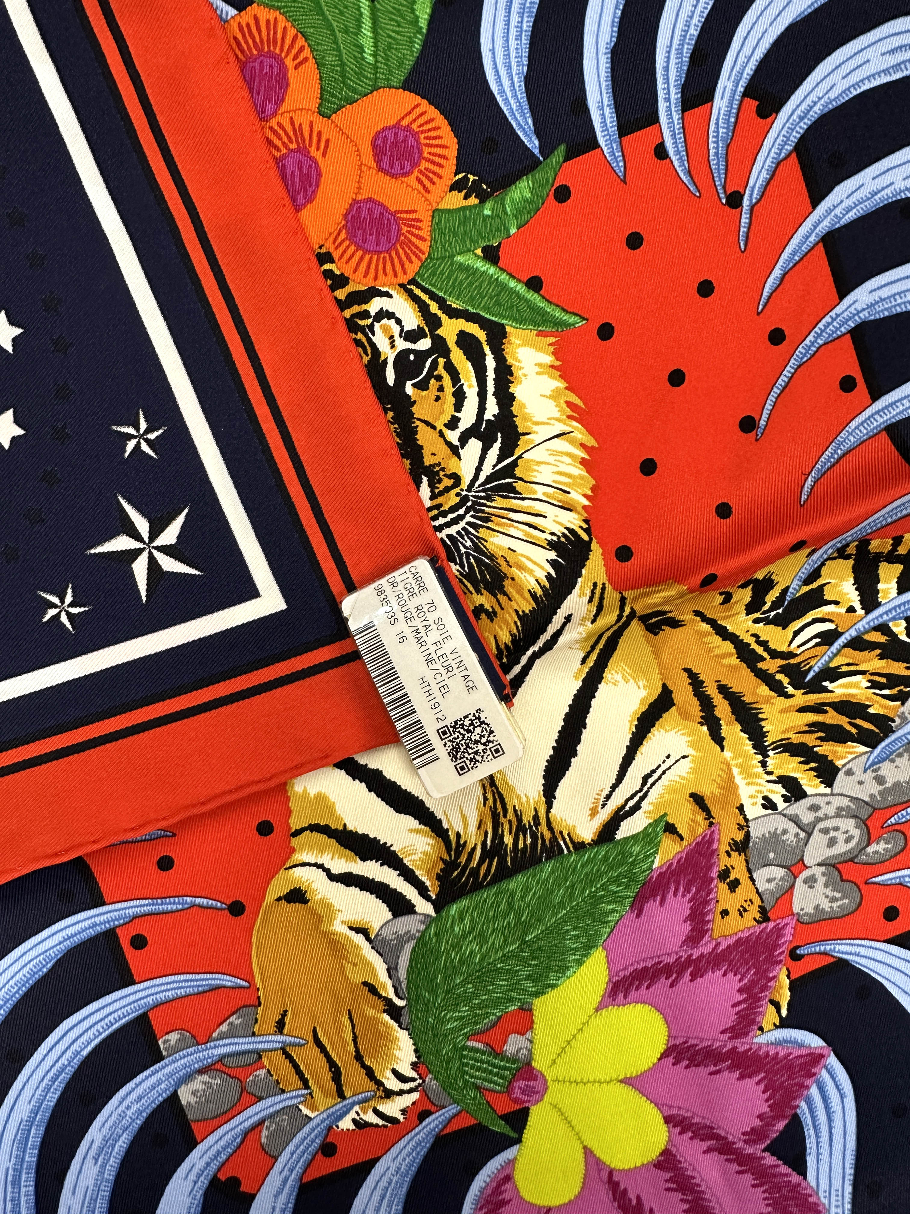 Hermès Tigre Royal Fleuri 70