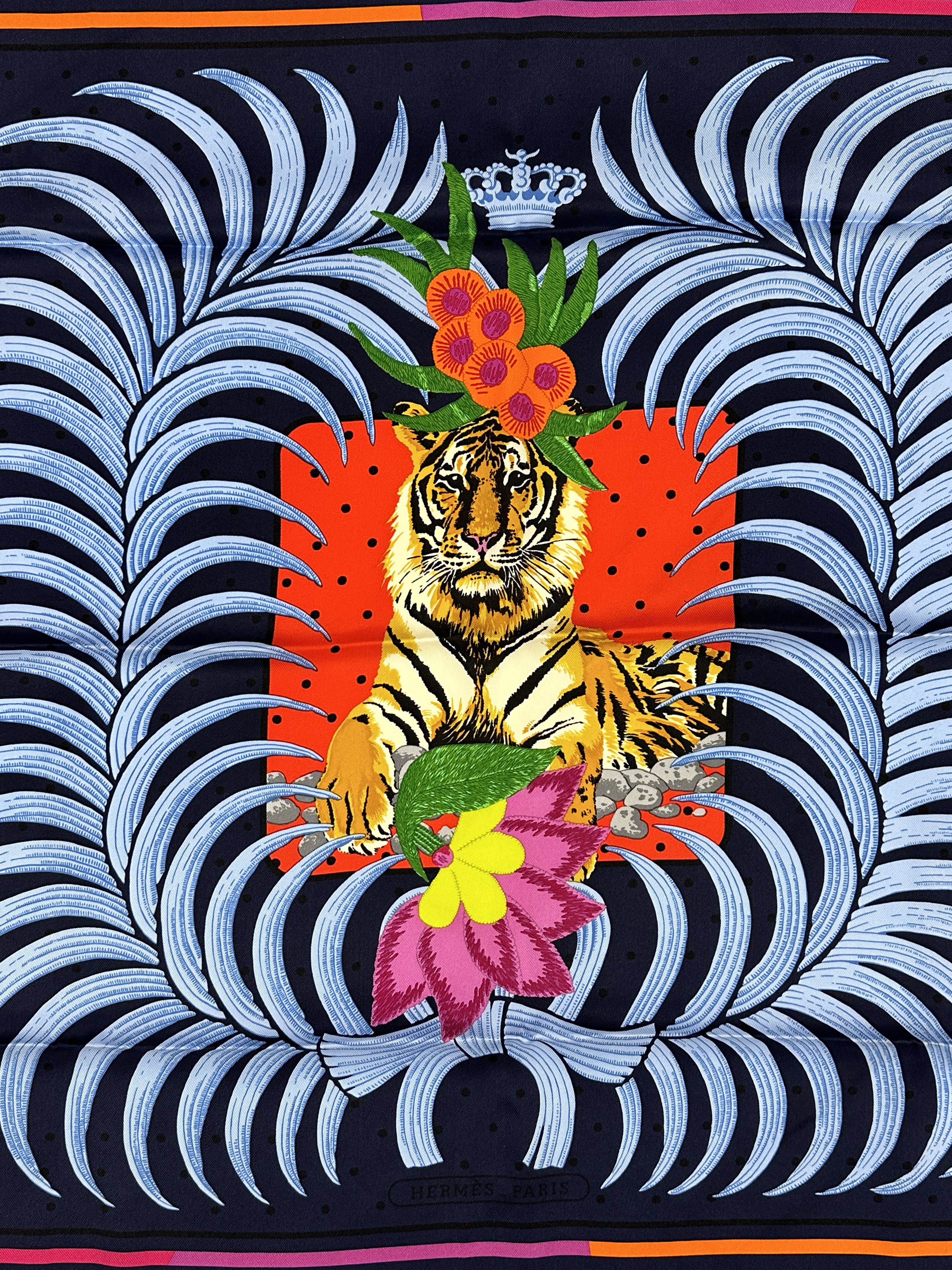 Hermès Tigre Royal Fleuri 70