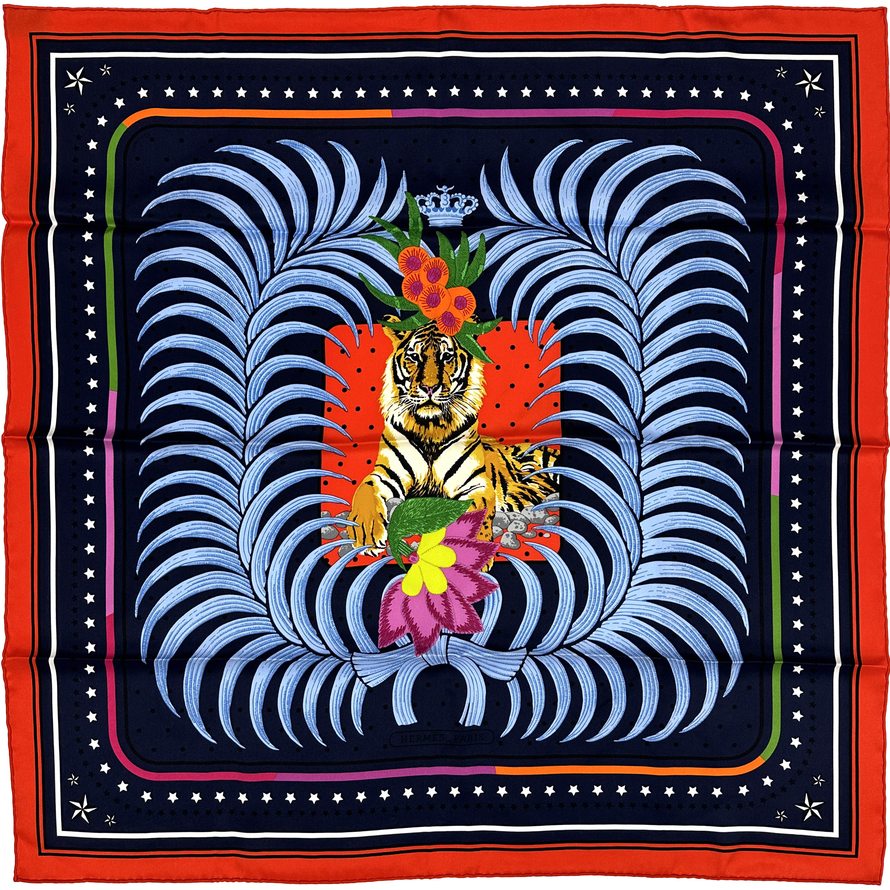 Hermès Tigre Royal Fleuri 70