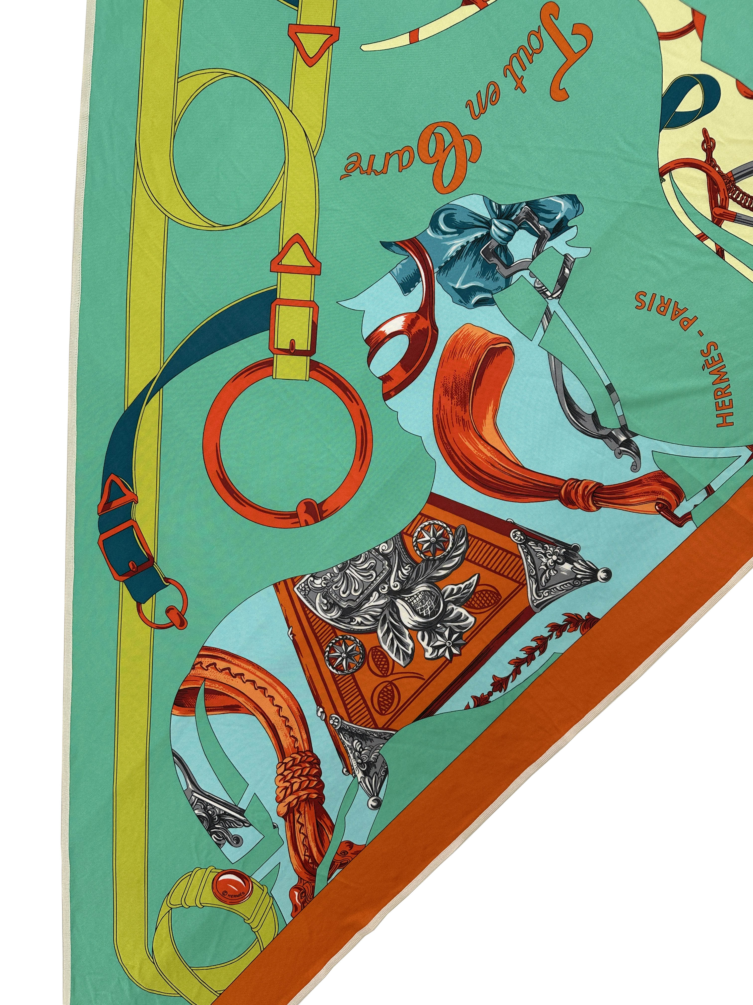 Hermès Tout en Carre Silk Jersey Triangle