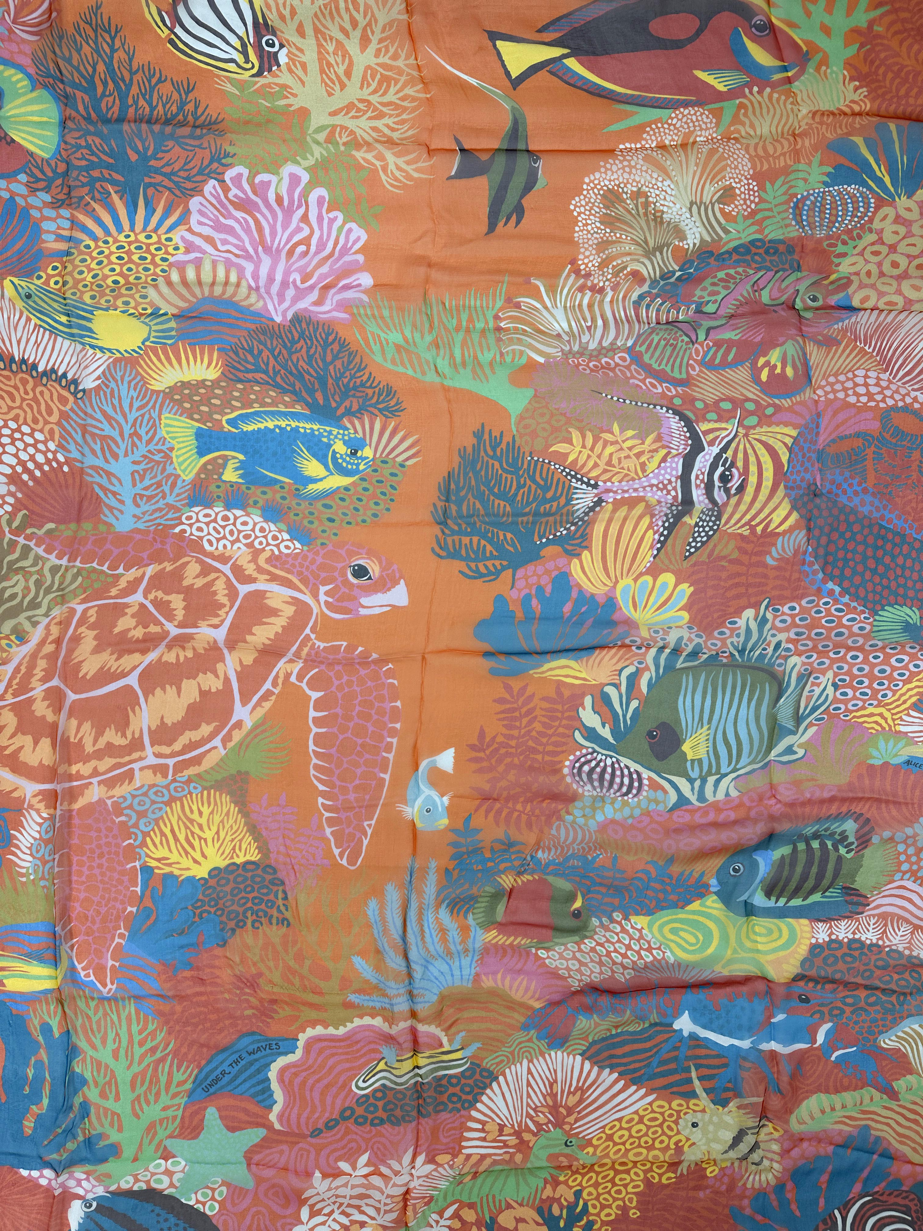 Hermès Under The Waves Mousseline 140