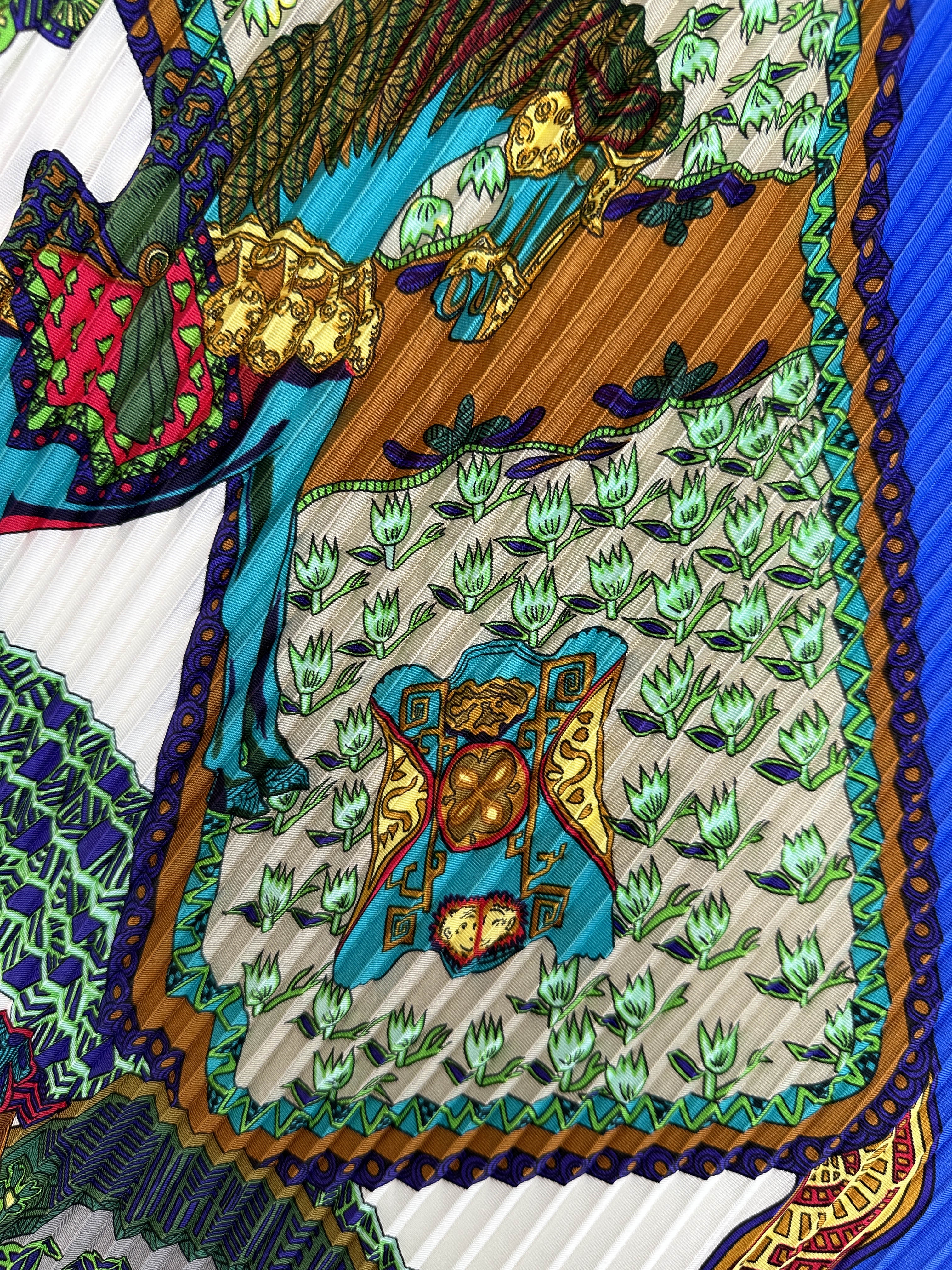 Hermès Art des Steppes Plissé 90