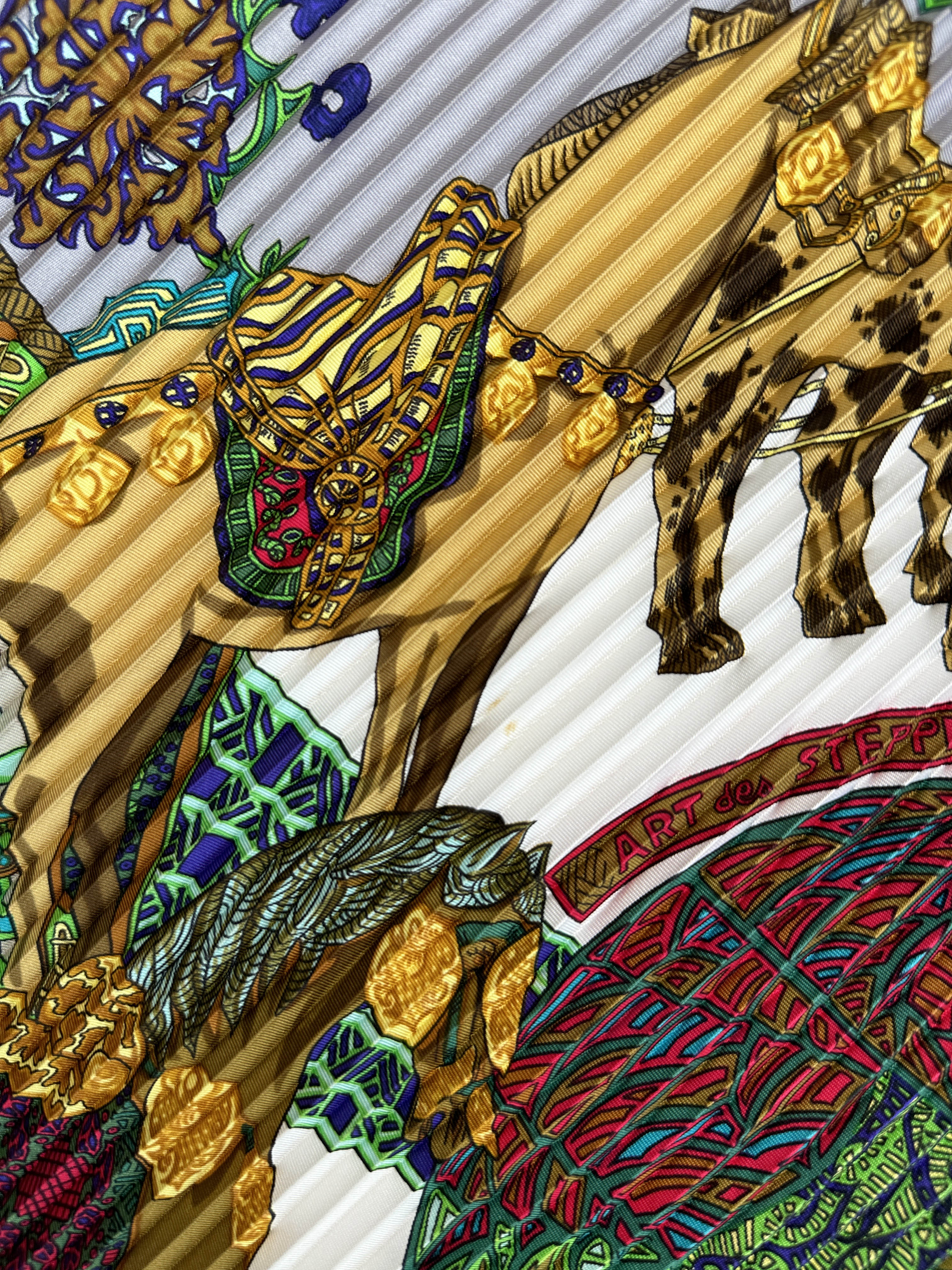 Hermès Art des Steppes Plissé 90