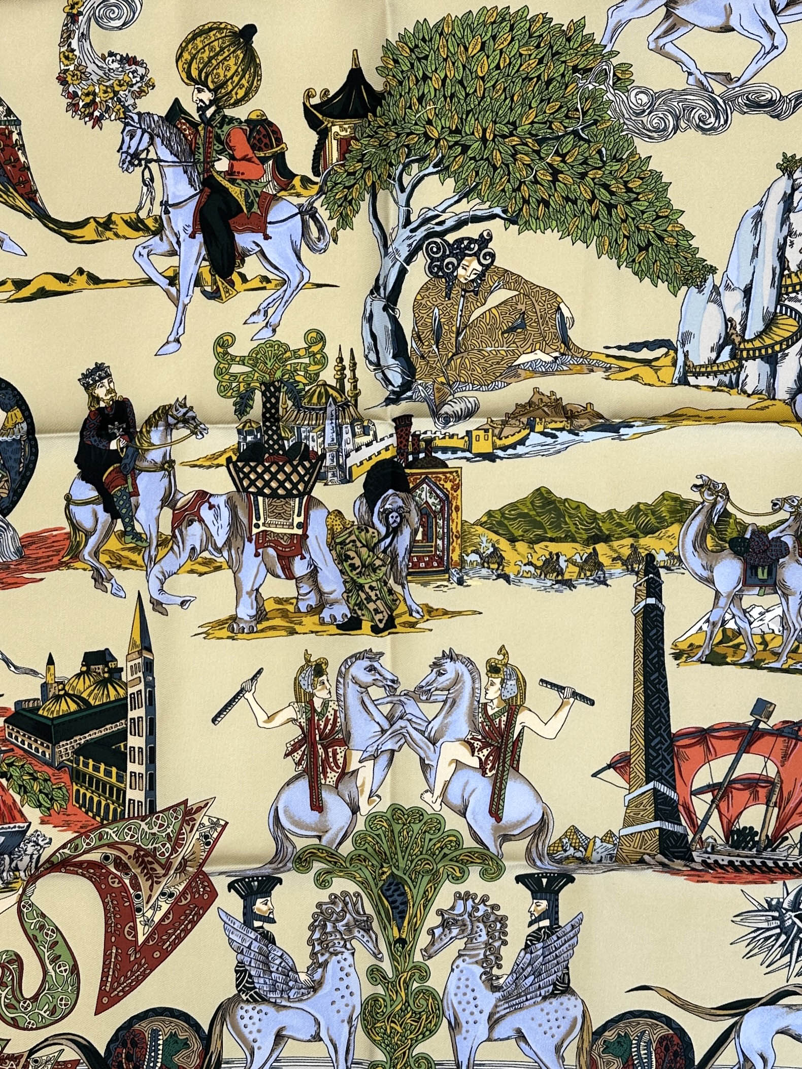 Hermès Au Fil de La Soie 90