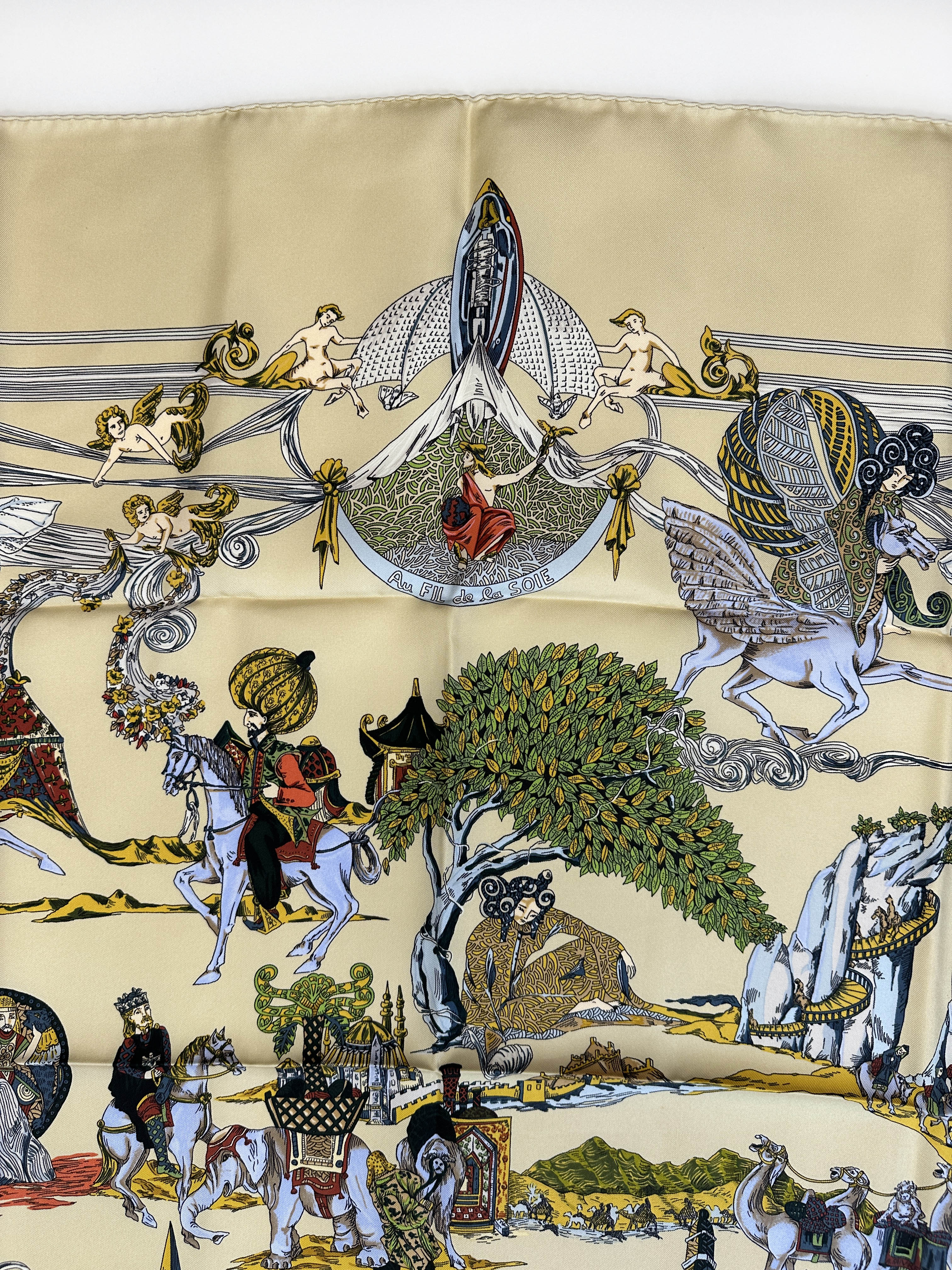 Hermès Au Fil de La Soie 90