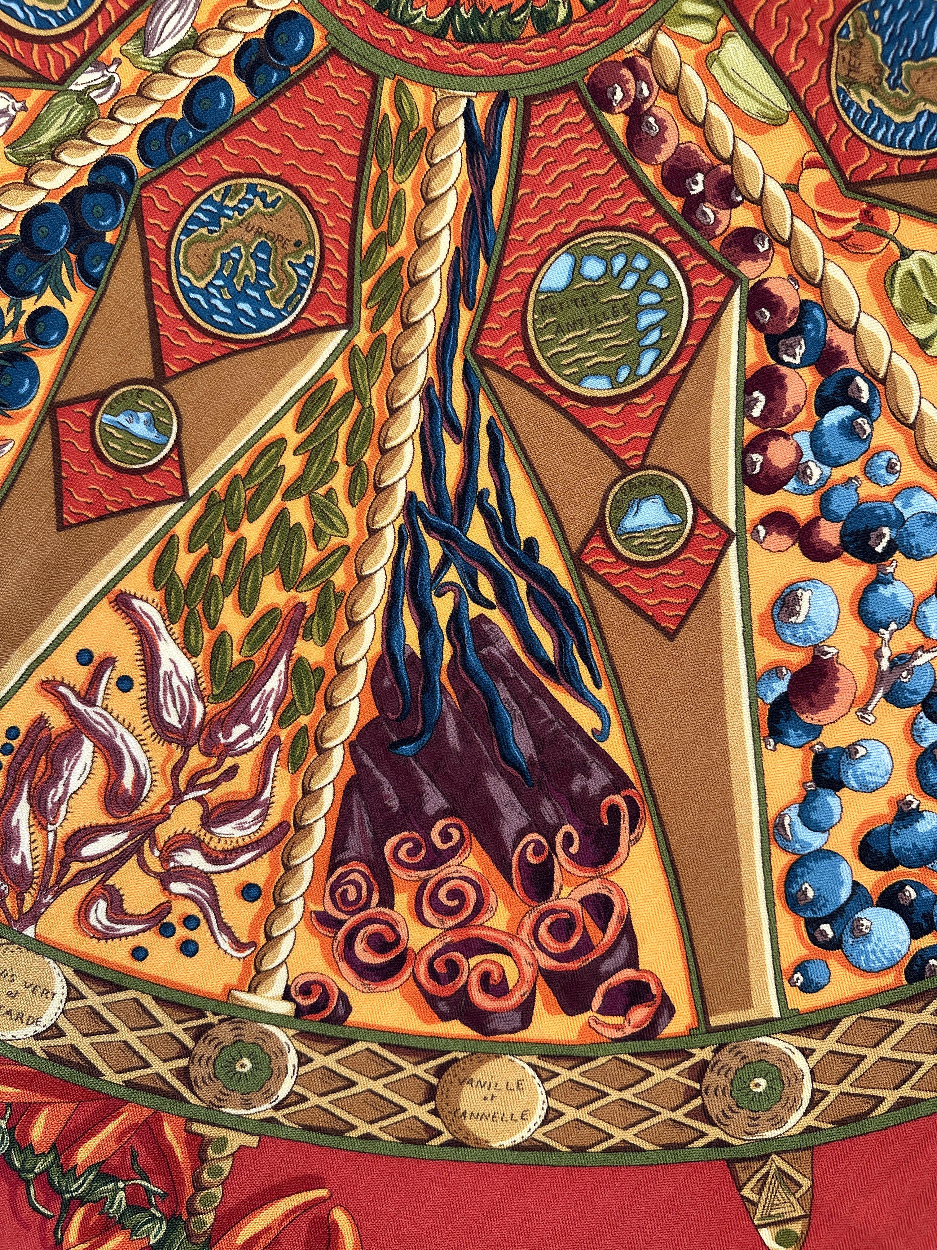 Hermès Aux Pays des Epices Cashmere Silk 140