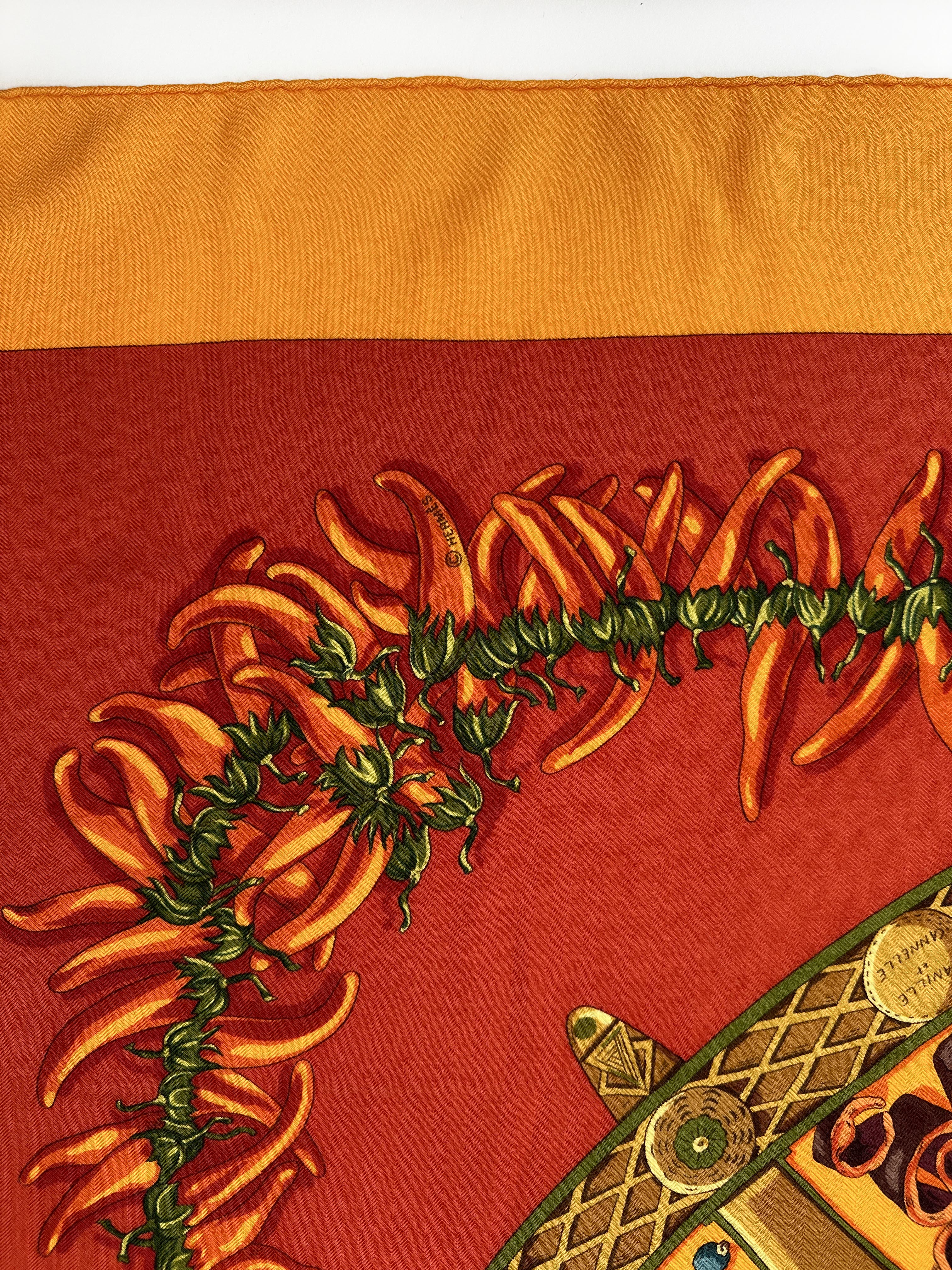 Hermès Aux Pays des Epices Cashmere Silk 140