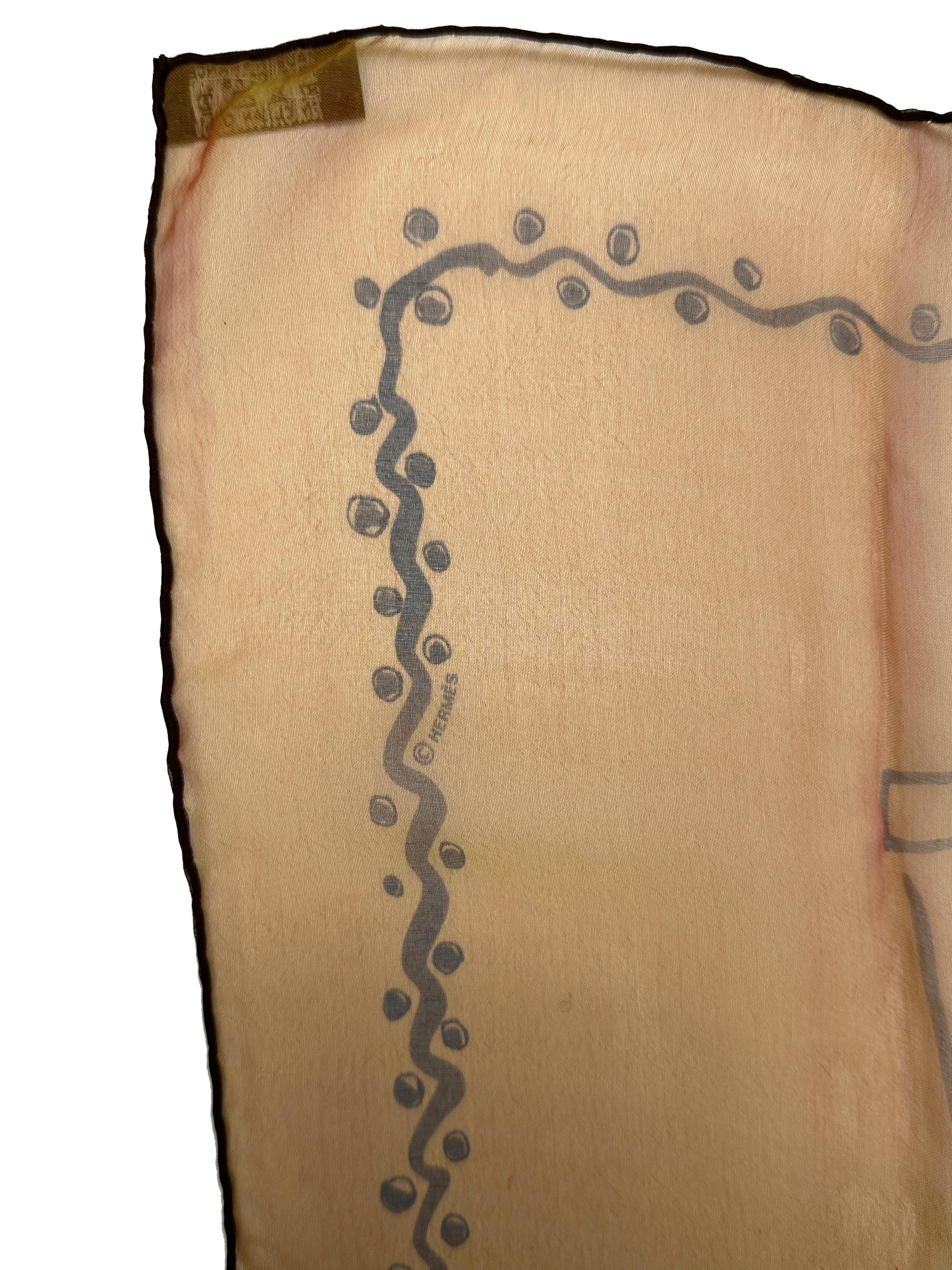 Hermès À Votre Service Changeante Mousseline 45