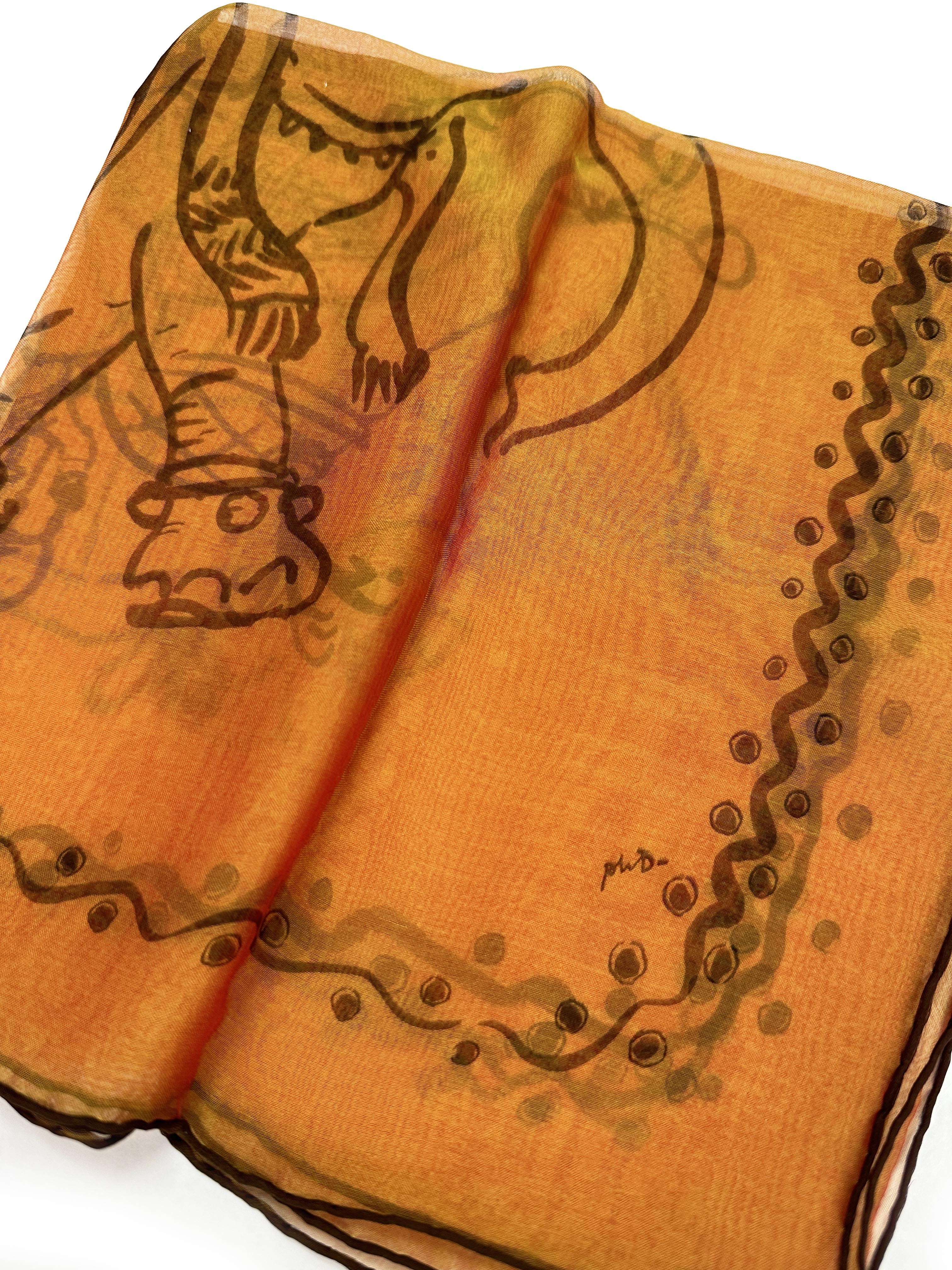 Hermès À Votre Service Changeante Mousseline 45