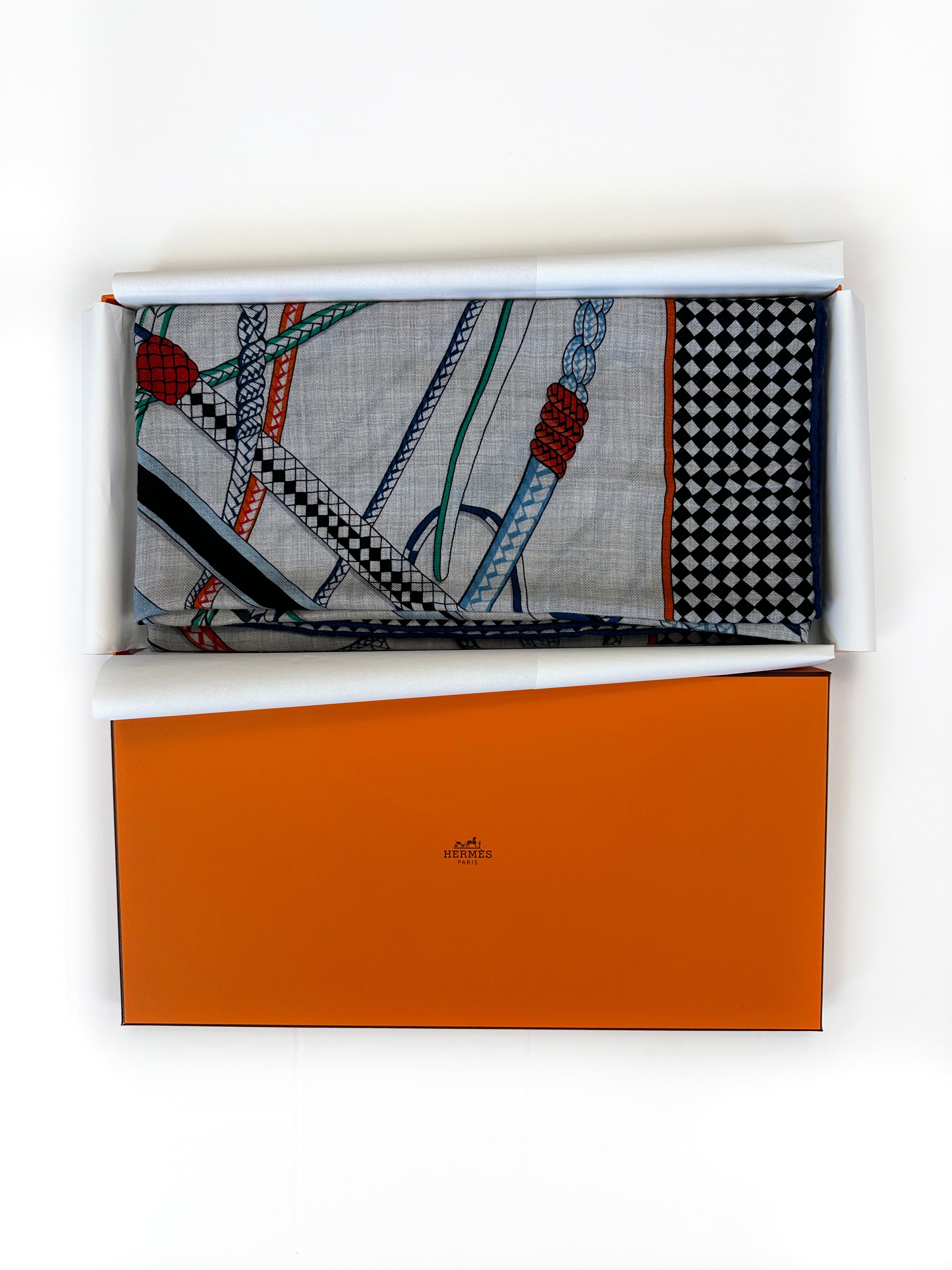 Hermès Fouets et Badines Cashmere Silk 140