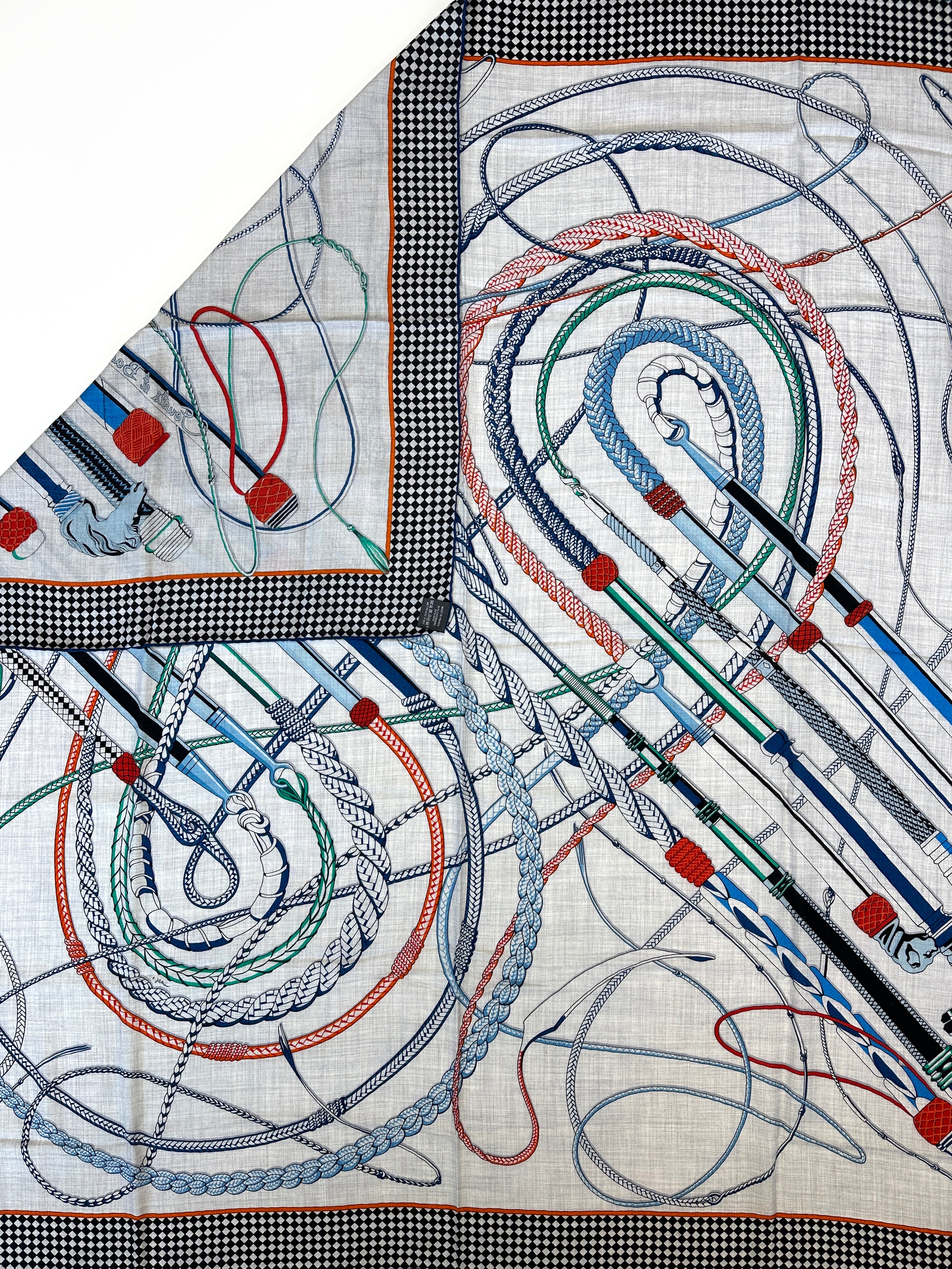 Hermès Fouets et Badines Cashmere Silk 140