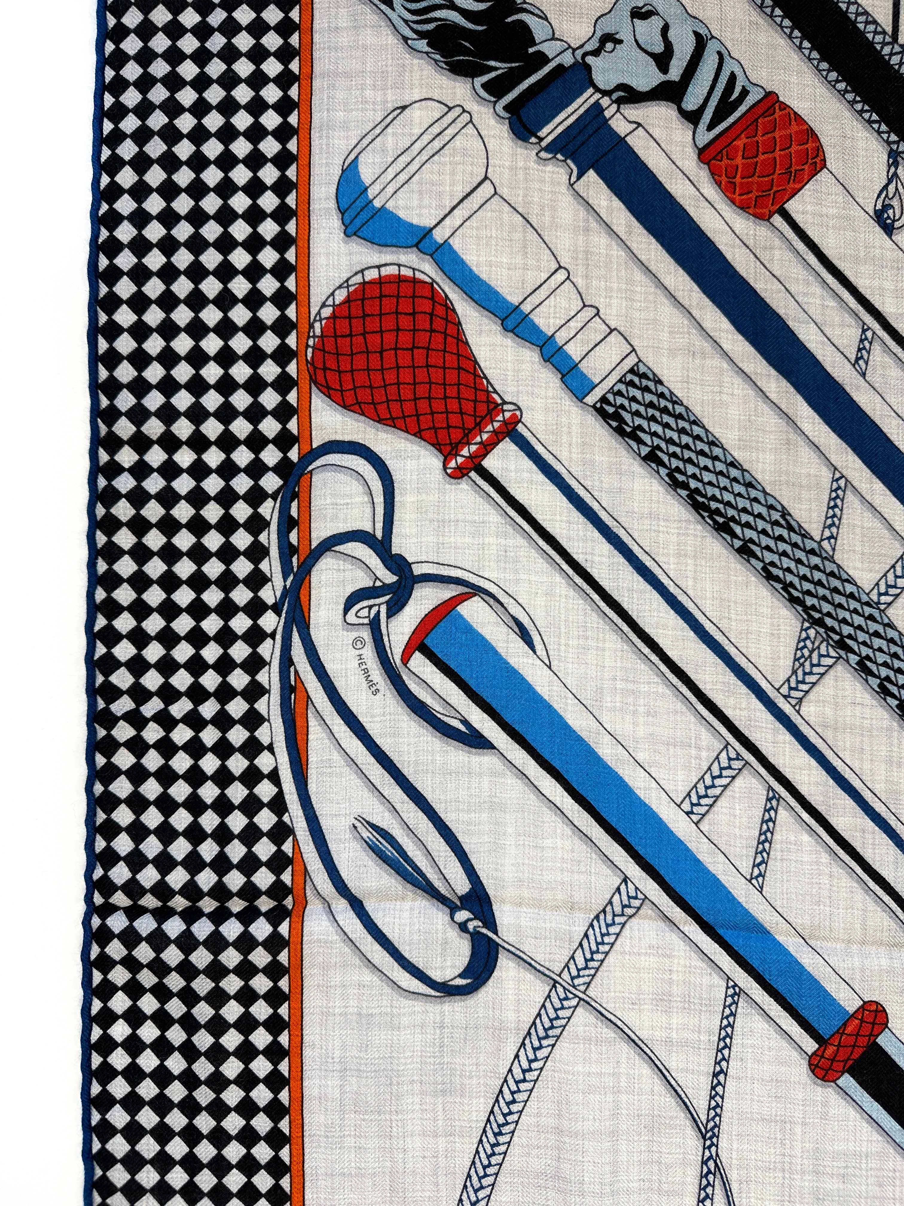 Hermès Fouets et Badines Cashmere Silk 140