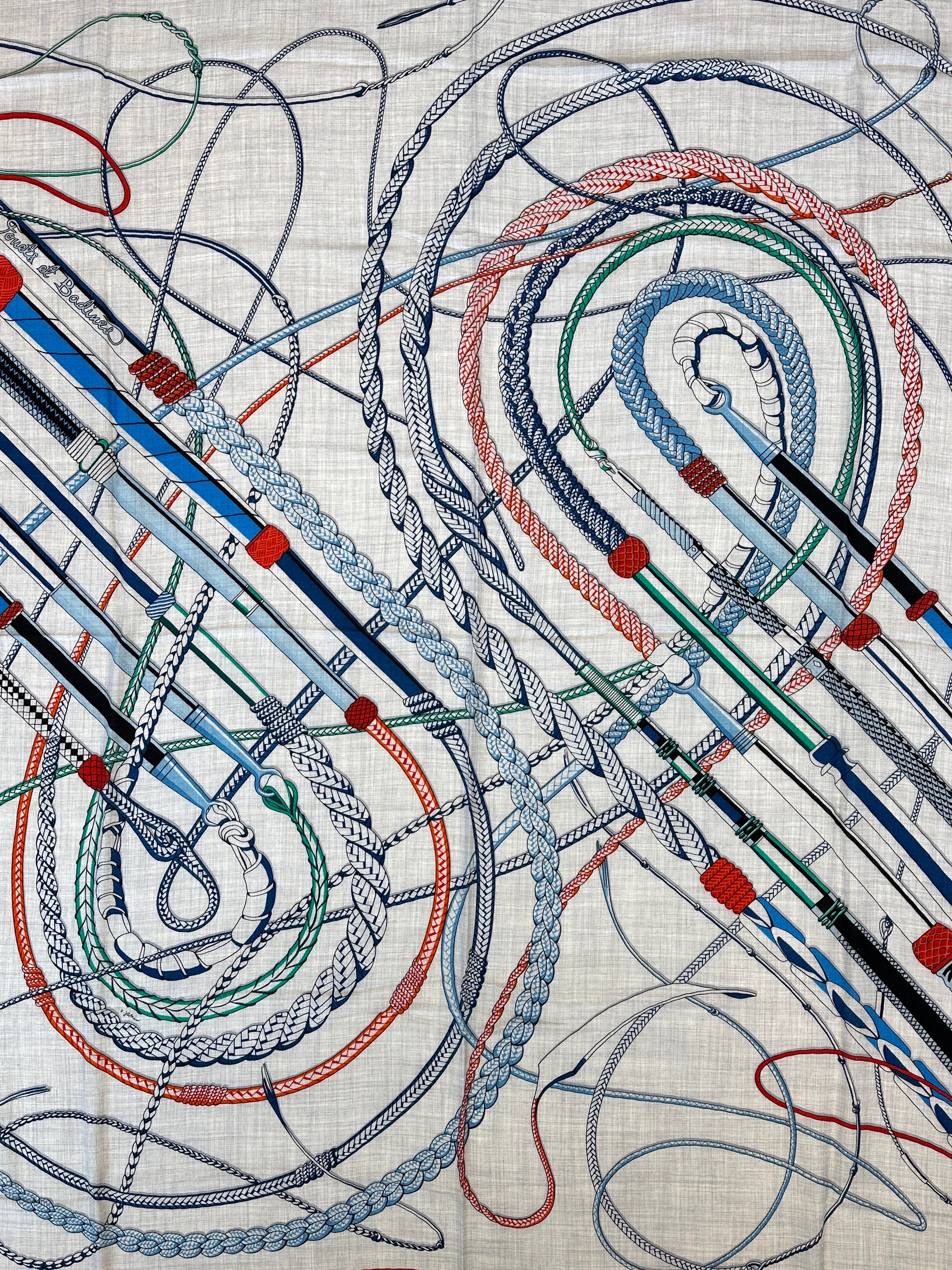 Hermès Fouets et Badines Cashmere Silk 140