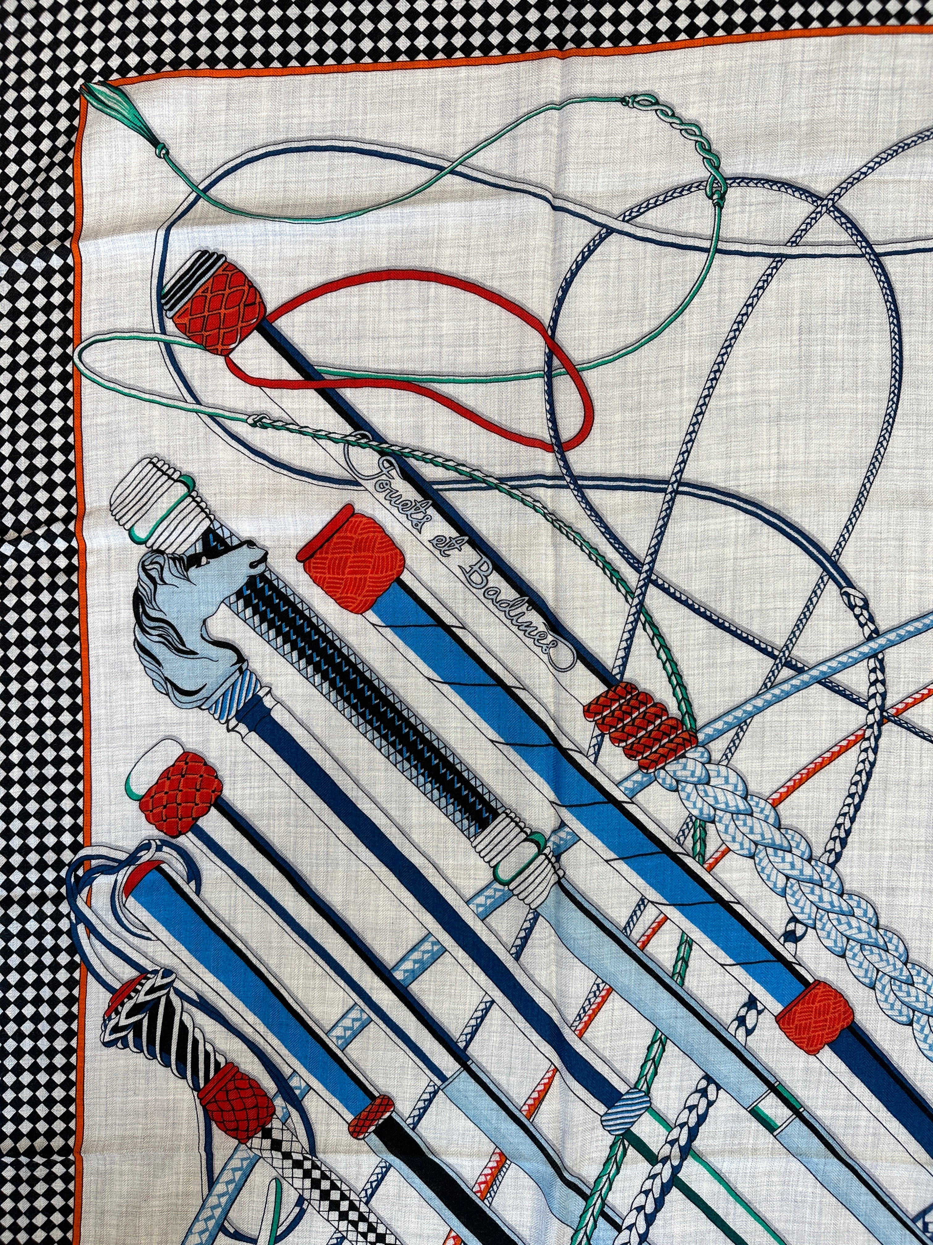 Hermès Fouets et Badines Cashmere Silk 140