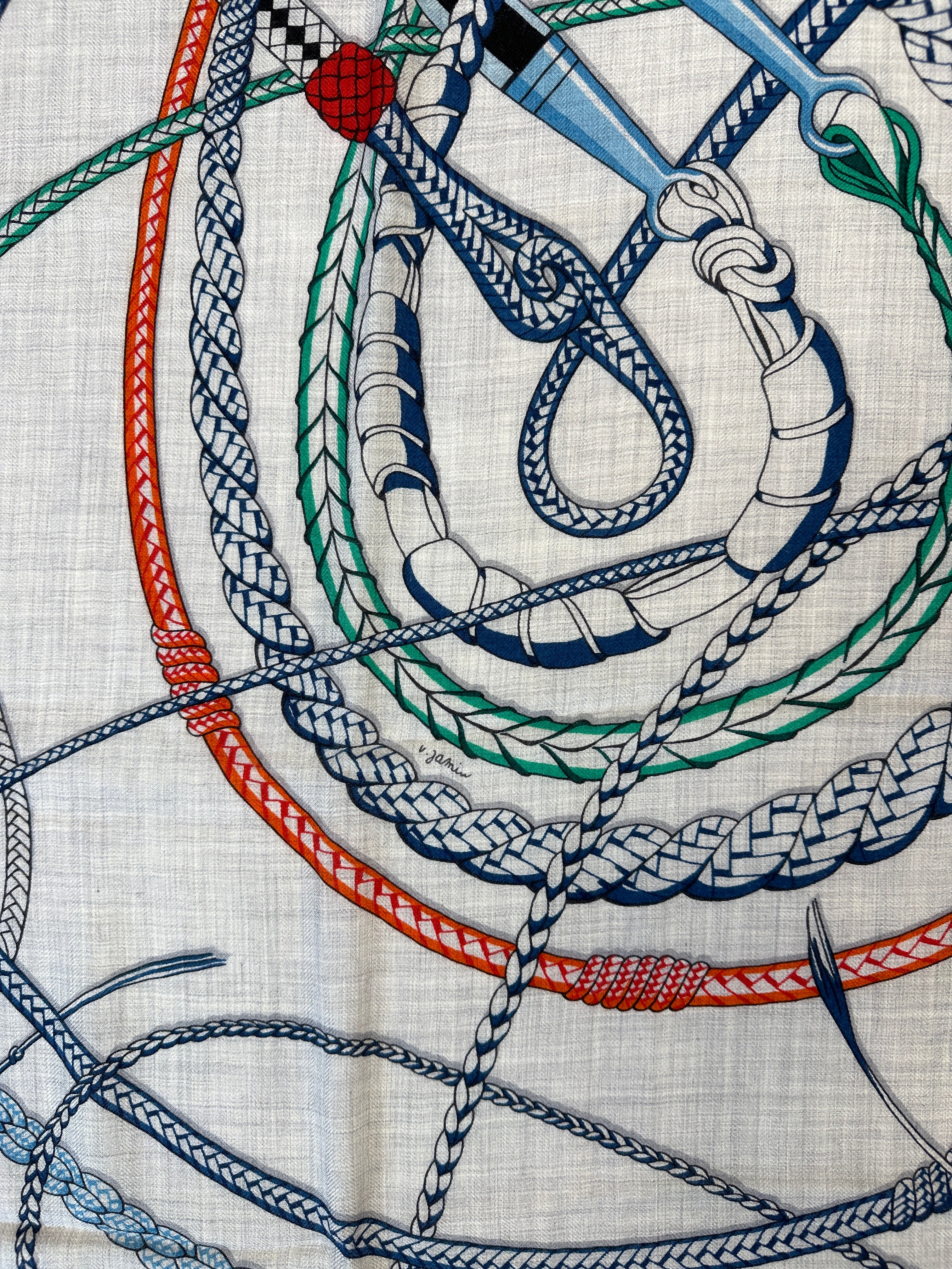 Hermès Fouets et Badines Cashmere Silk 140