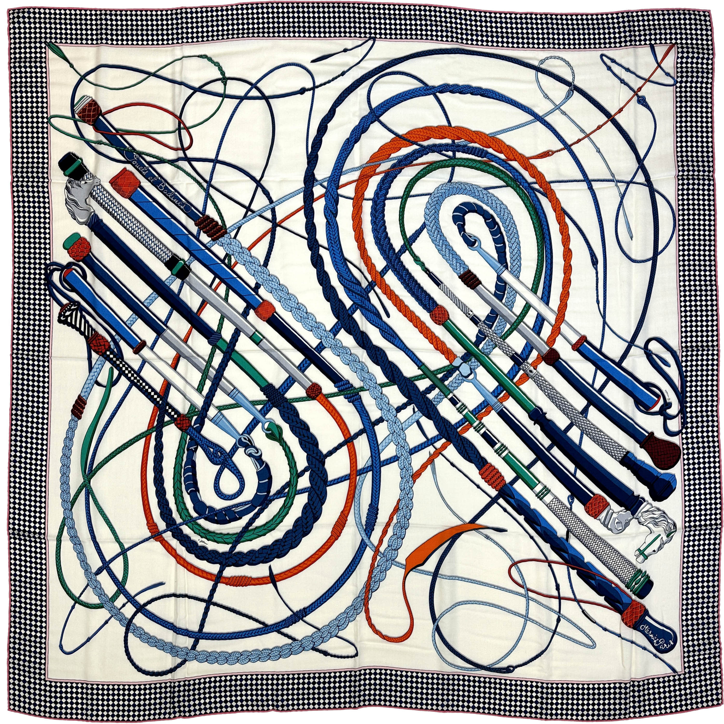 Hermès Fouets et Badines Cashmere Silk 140