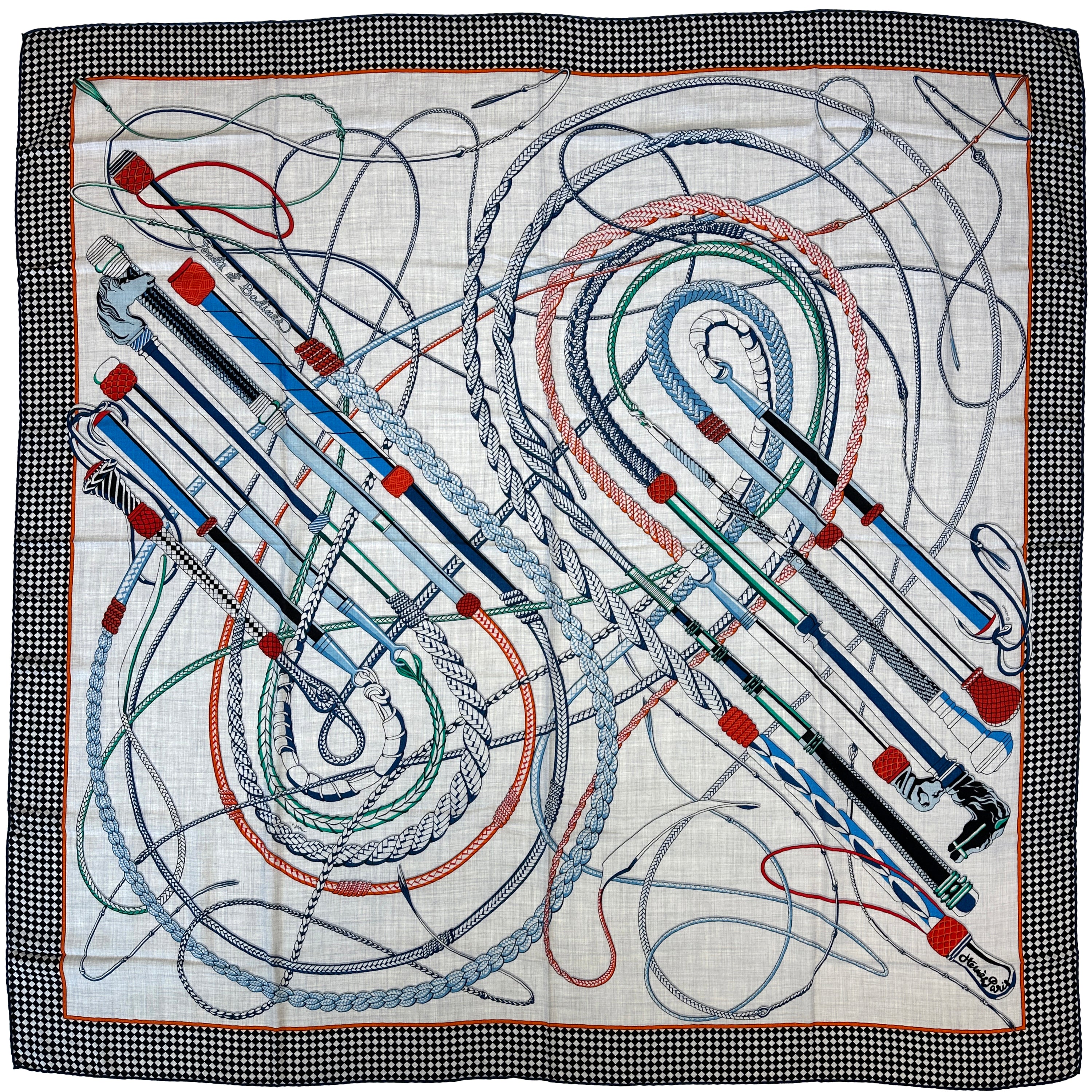 Hermès Fouets et Badines Cashmere Silk 140