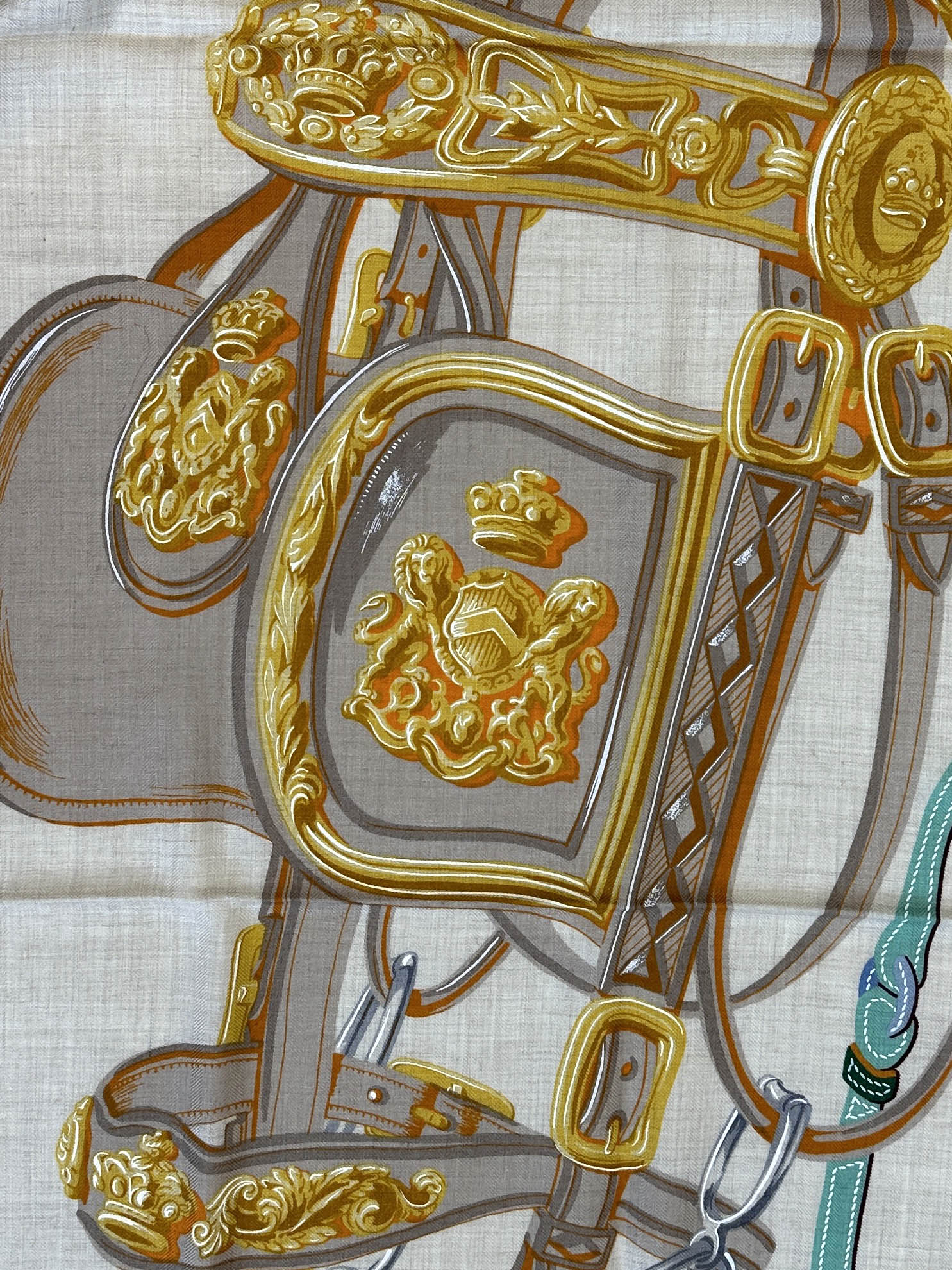 Hermès Brides de Gala Applique Cashmere Silk 140