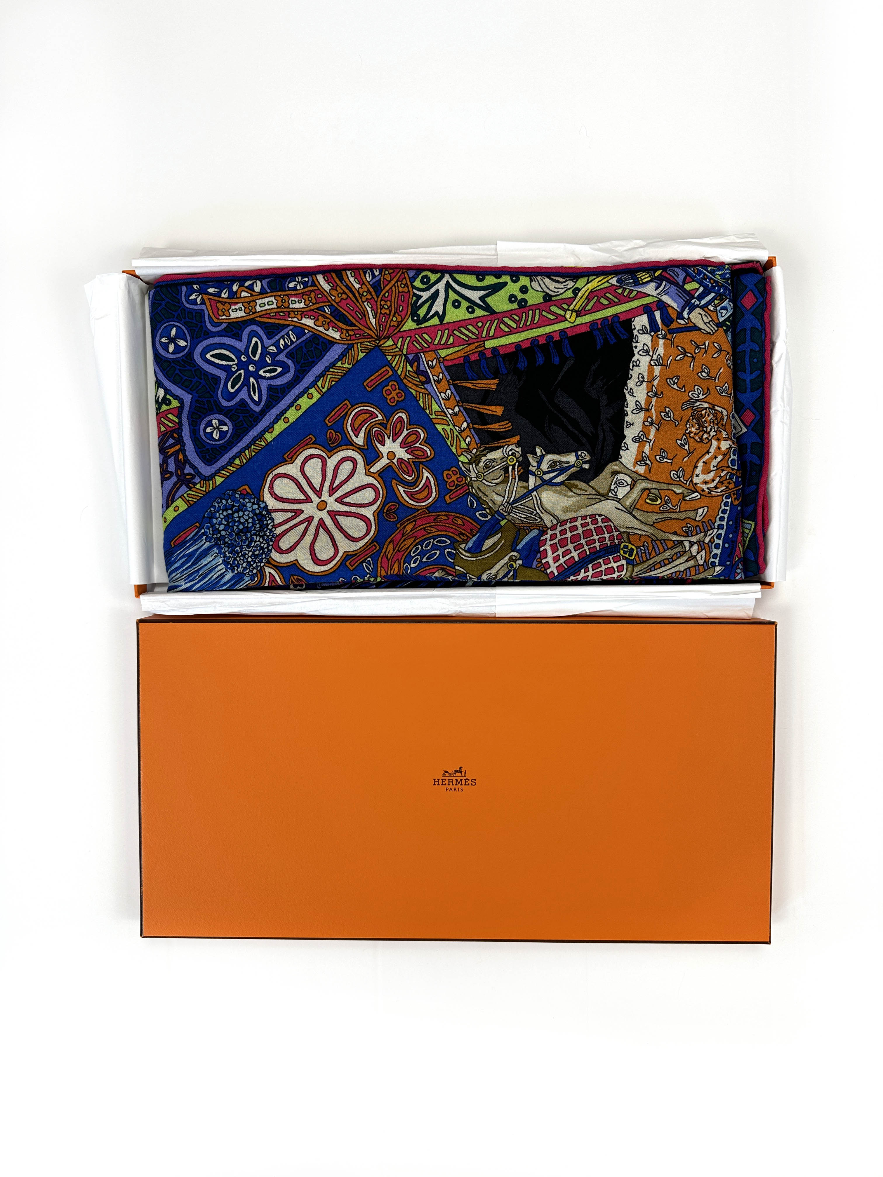 Hermès Cavaliers du Caucase Cashmere Silk 140
