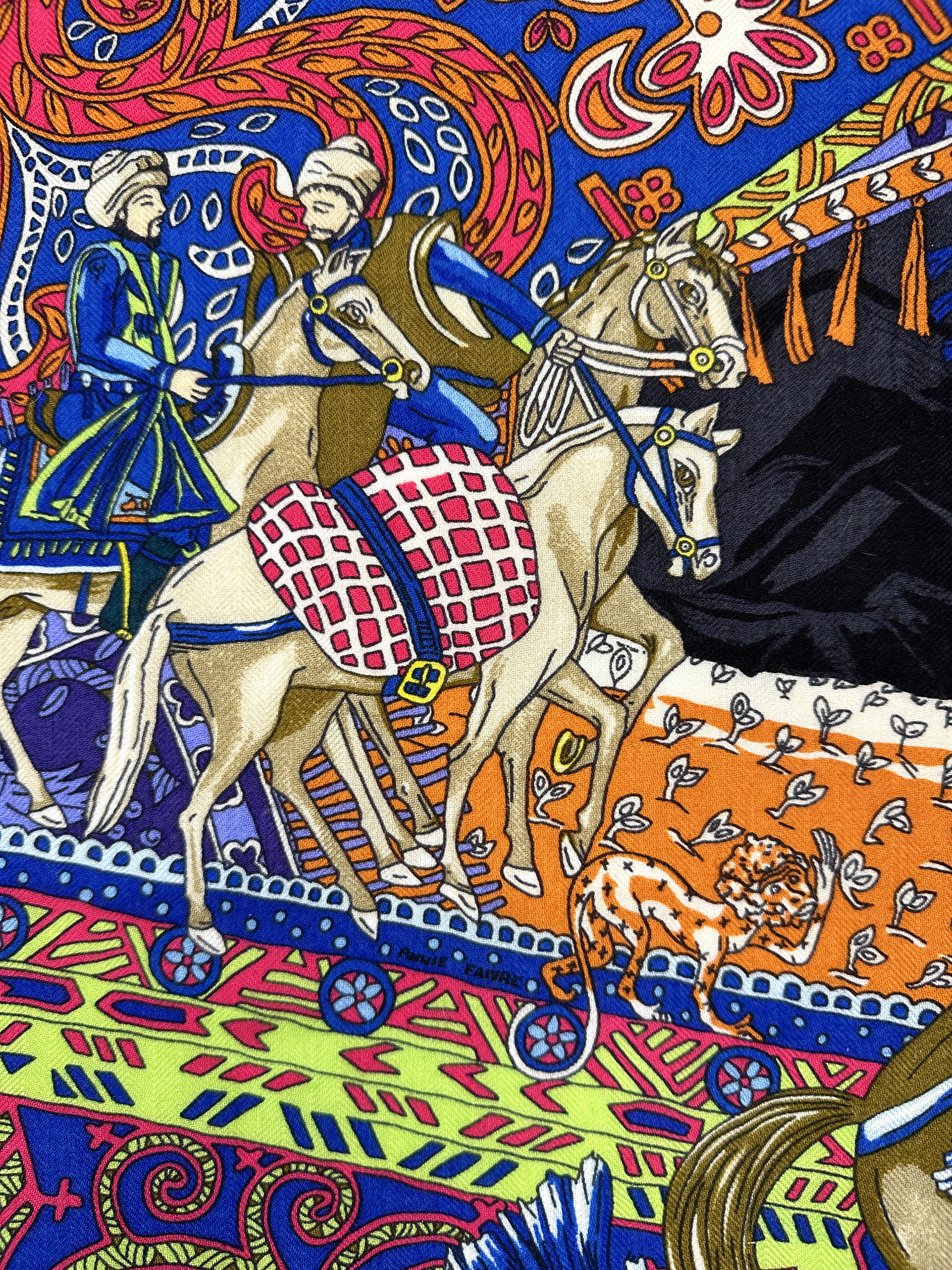Hermès Cavaliers du Caucase Cashmere Silk 140