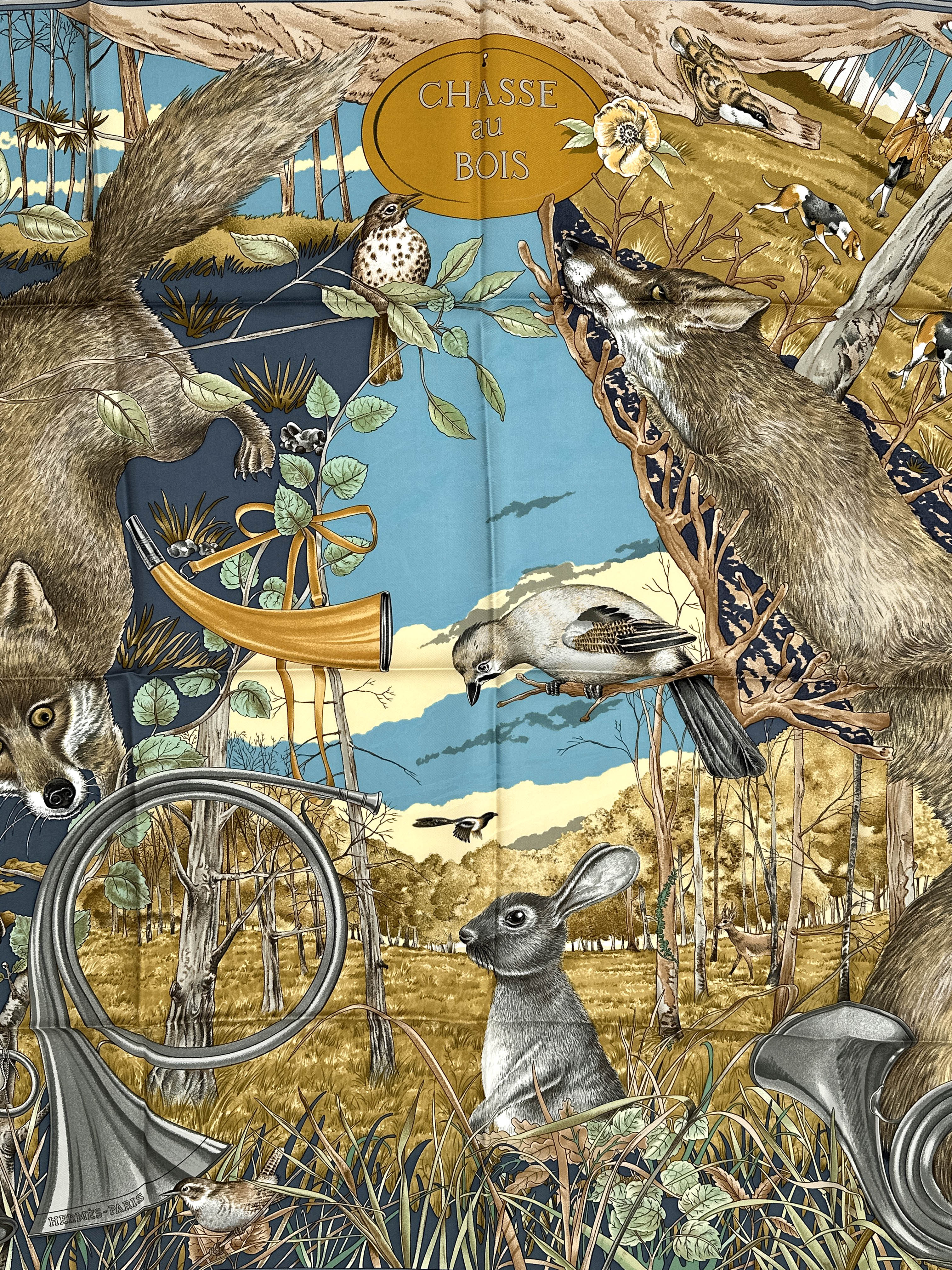 Hermès Chasse Au Bois 90