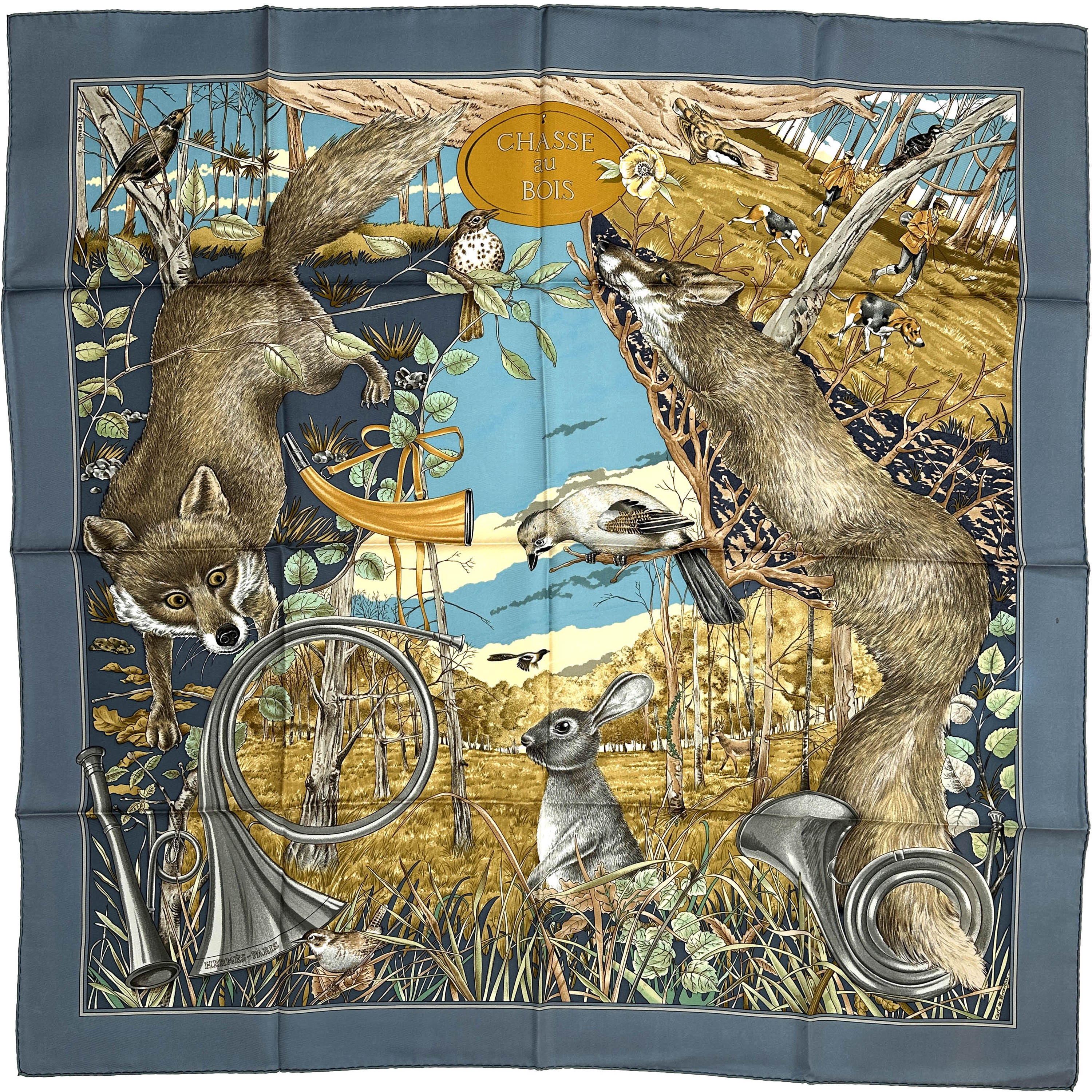 Hermès Chasse Au Bois 90