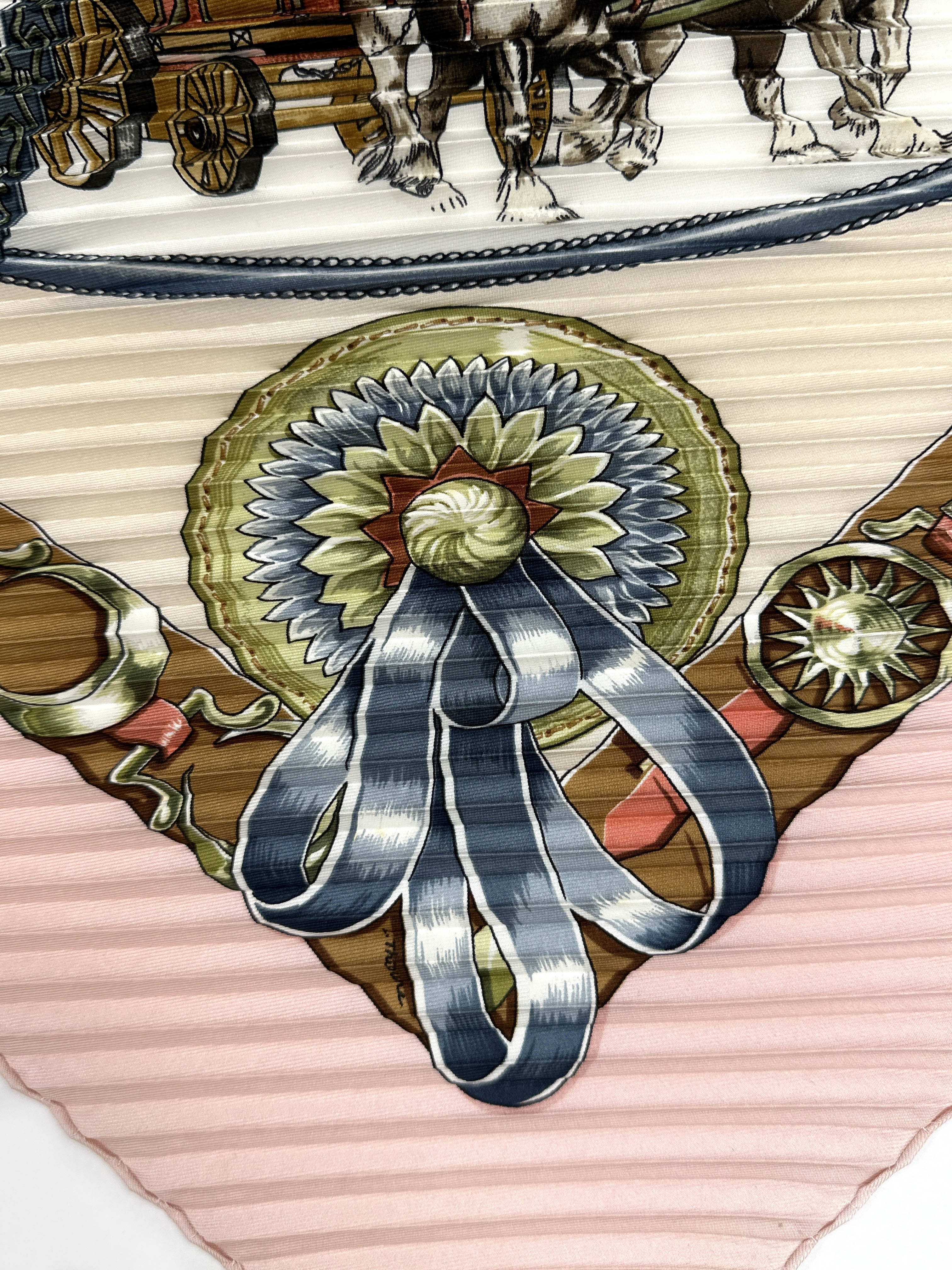 Hermès Chevaux de Trait Plissé 90 è