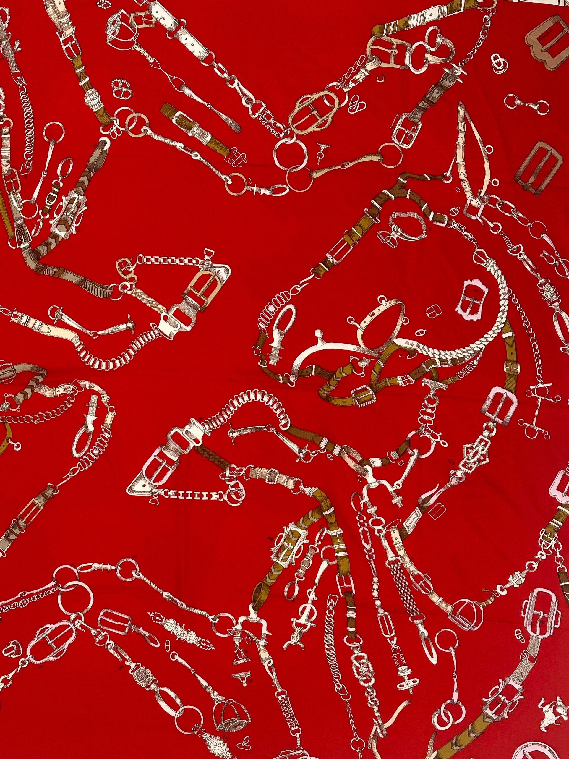 Hermès Les Chevaux Dechaines Cashmere Silk 140