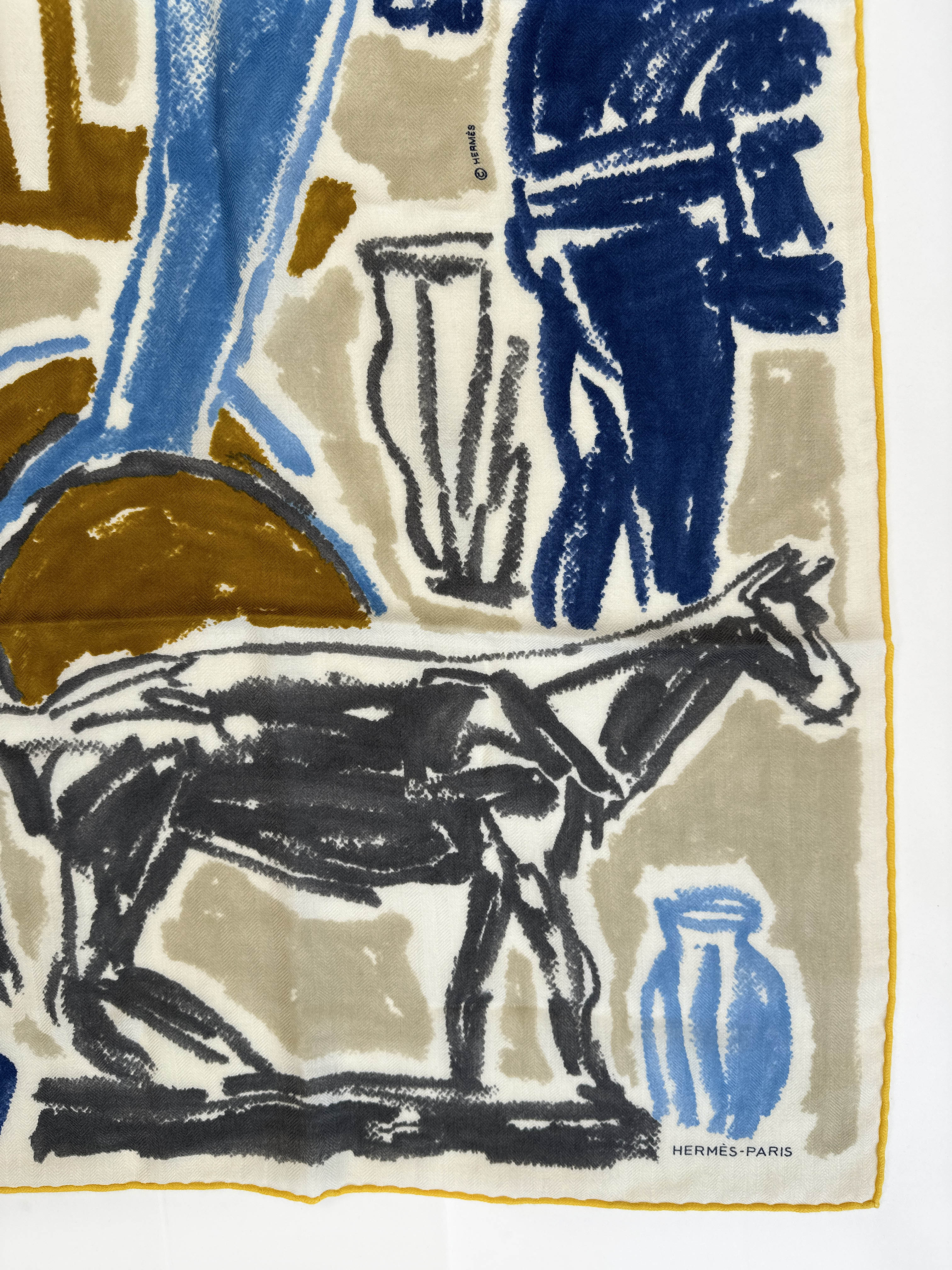 Hermès Chevaux de la Collection Cashmere Silk 100
