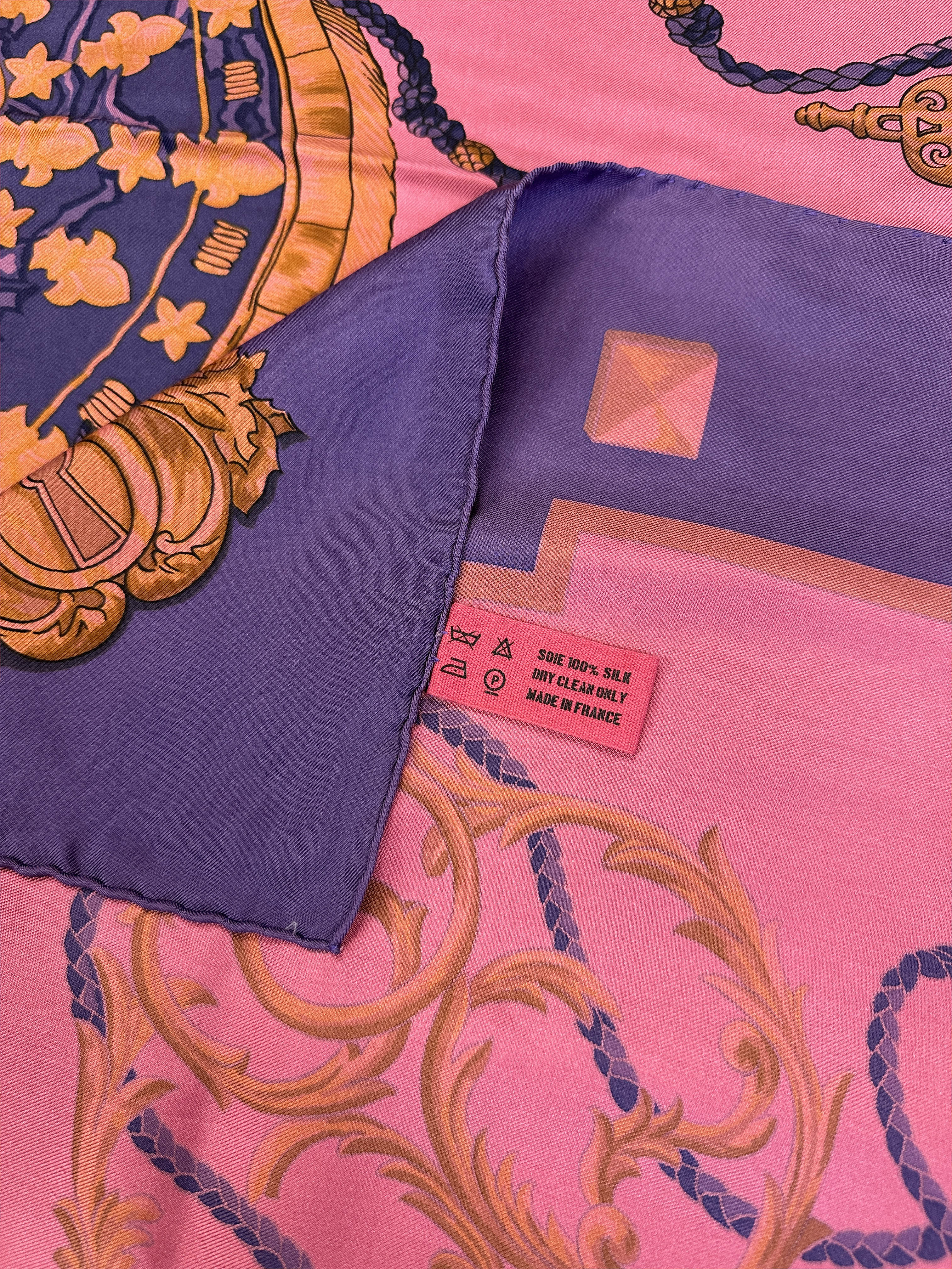Hermès Les Cles Dip Dye Silk 140