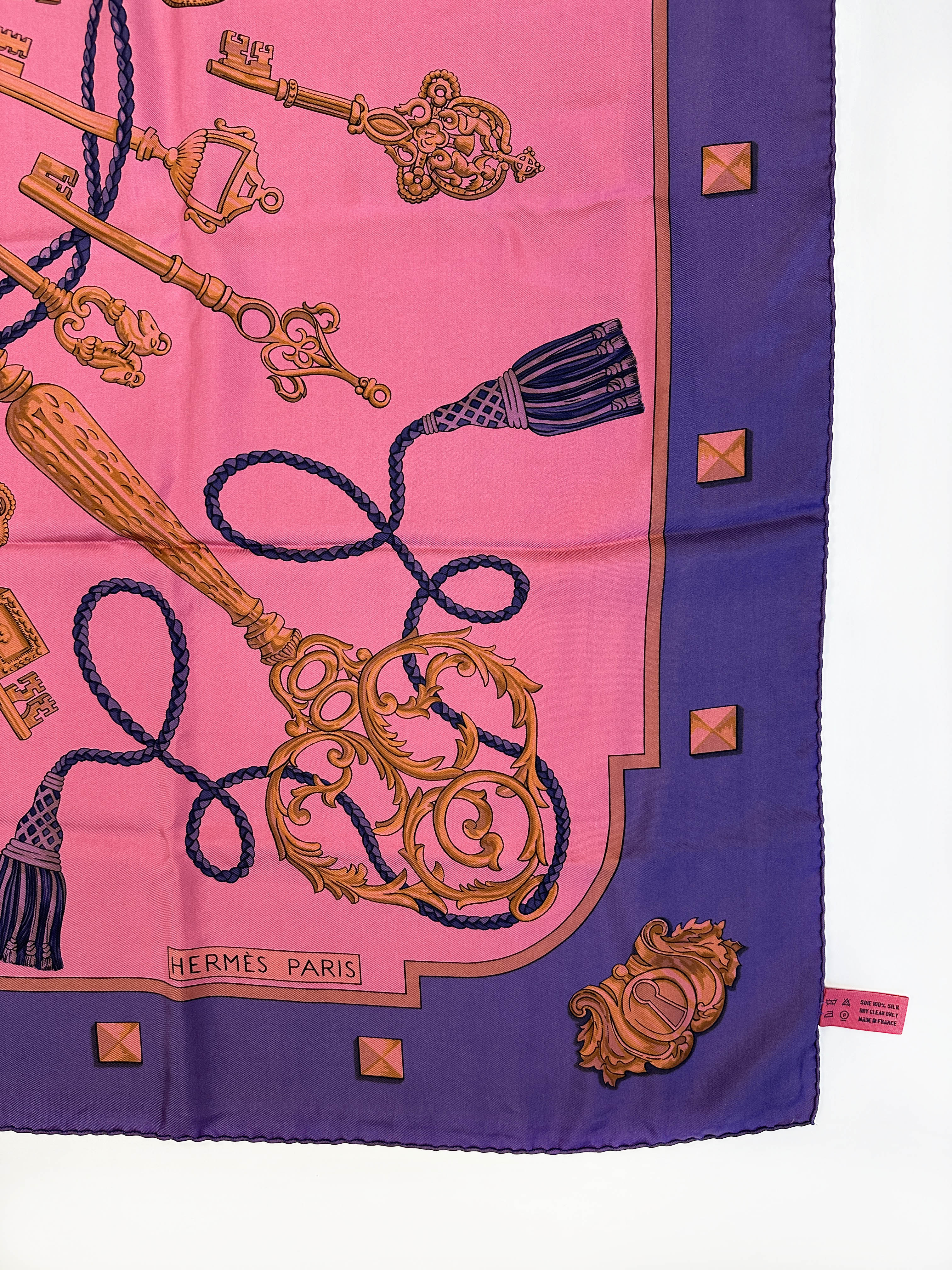 Hermès Les Cles Dip Dye Silk 140