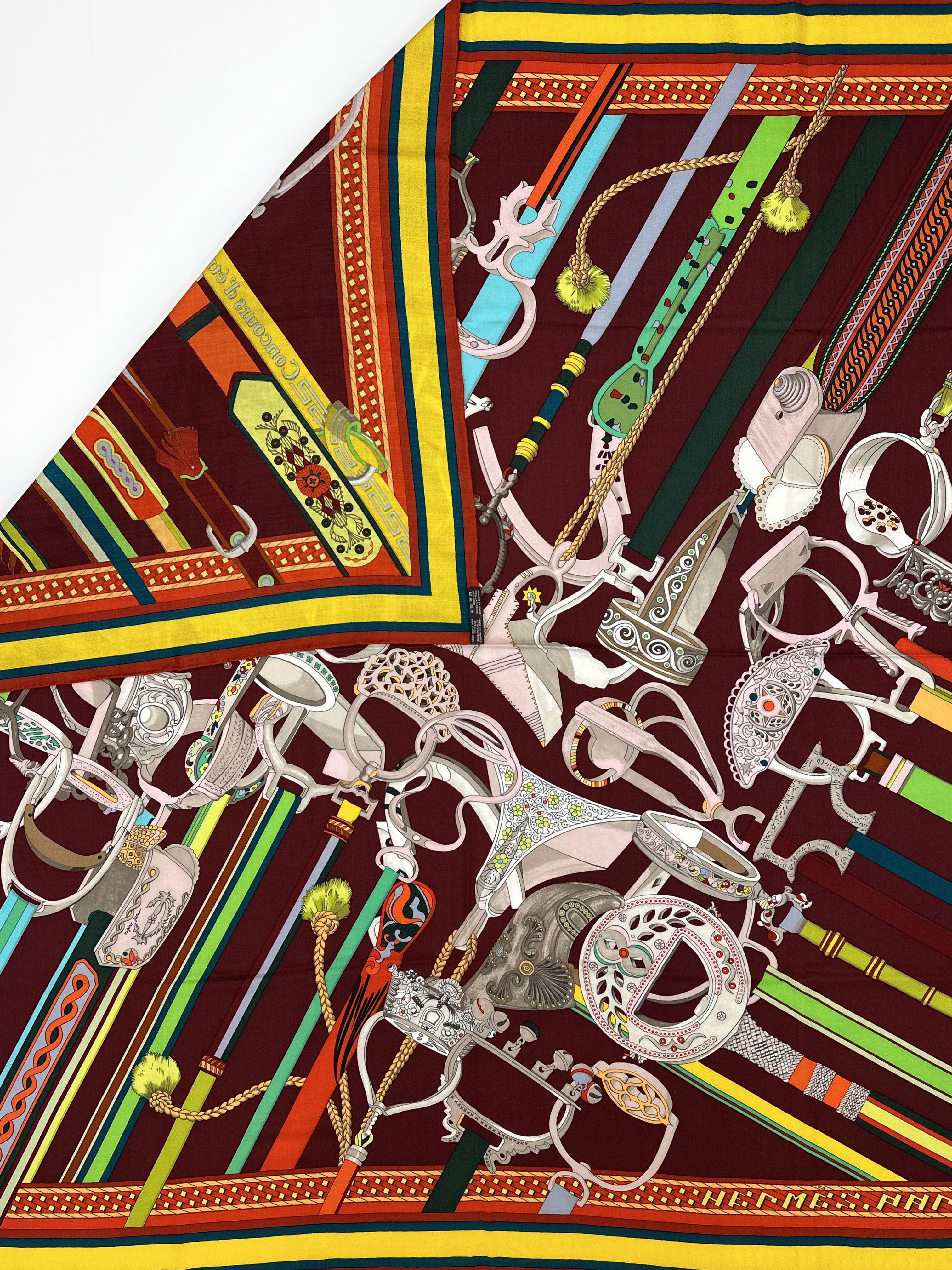 Hermès Concours d'étriers Cashmere Silk 140