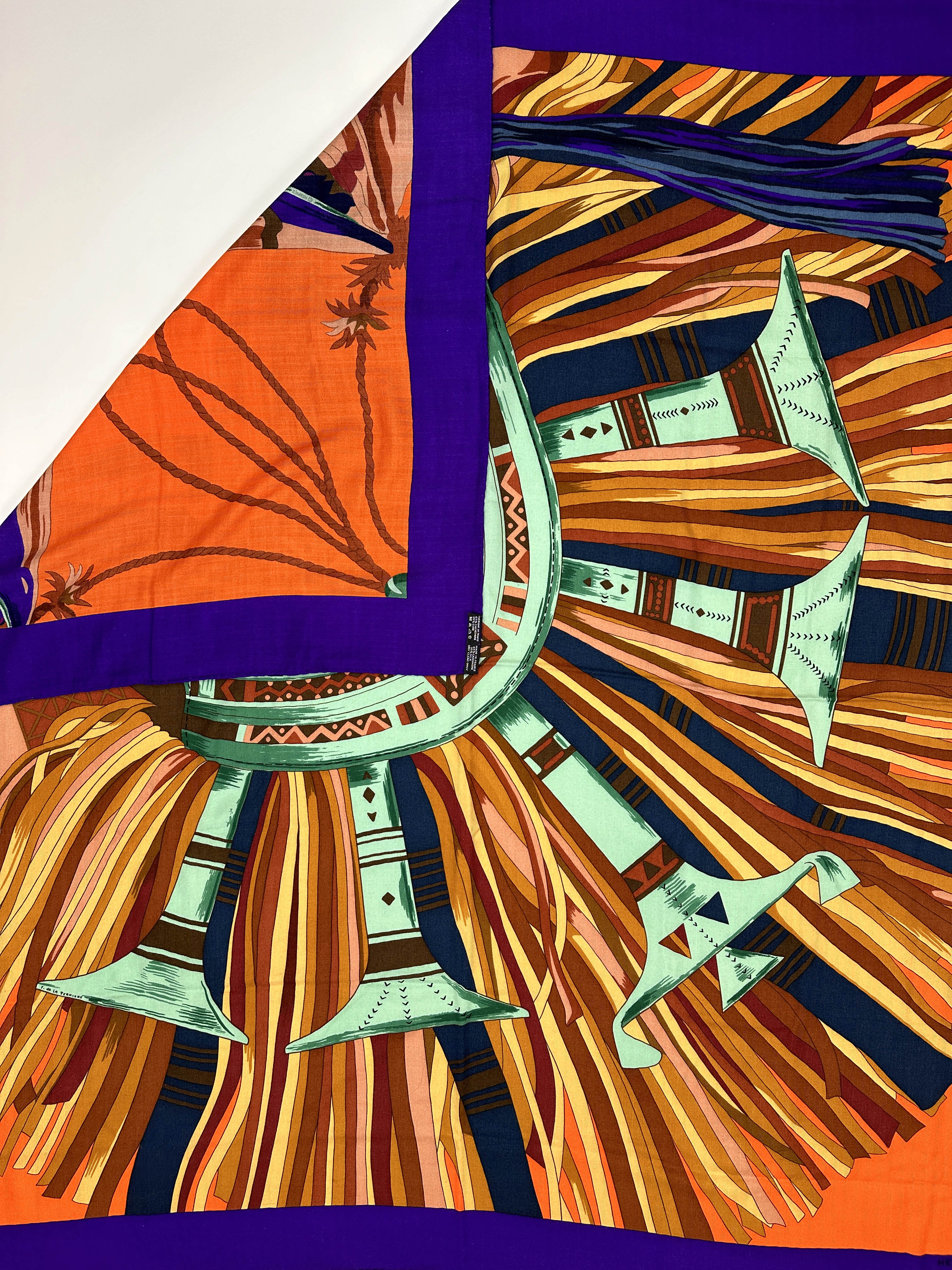 Hermès Cuirs du Désert Detail Cashmere Silk 140