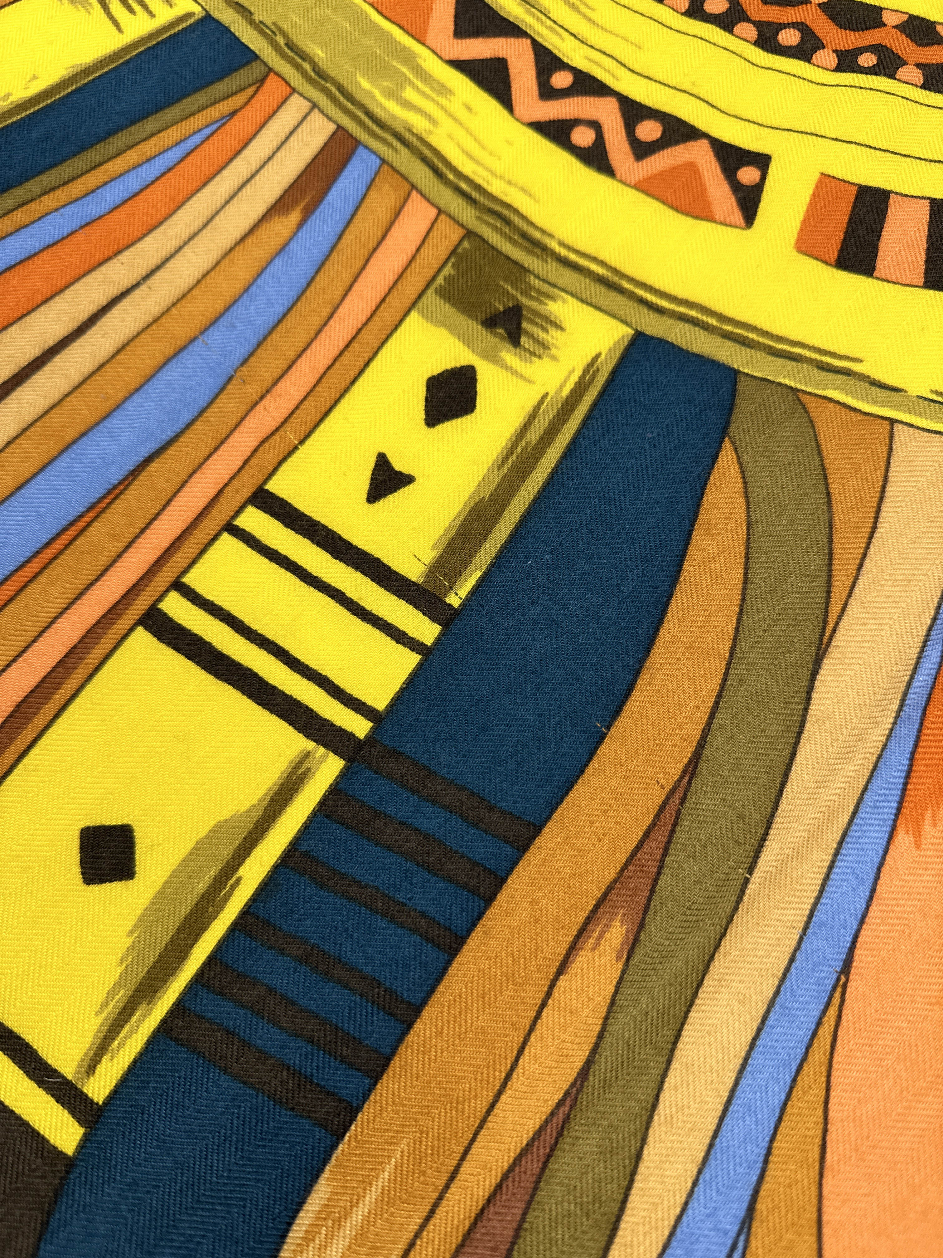 Hermès Cuirs du Désert Detail Cashmere Silk 140