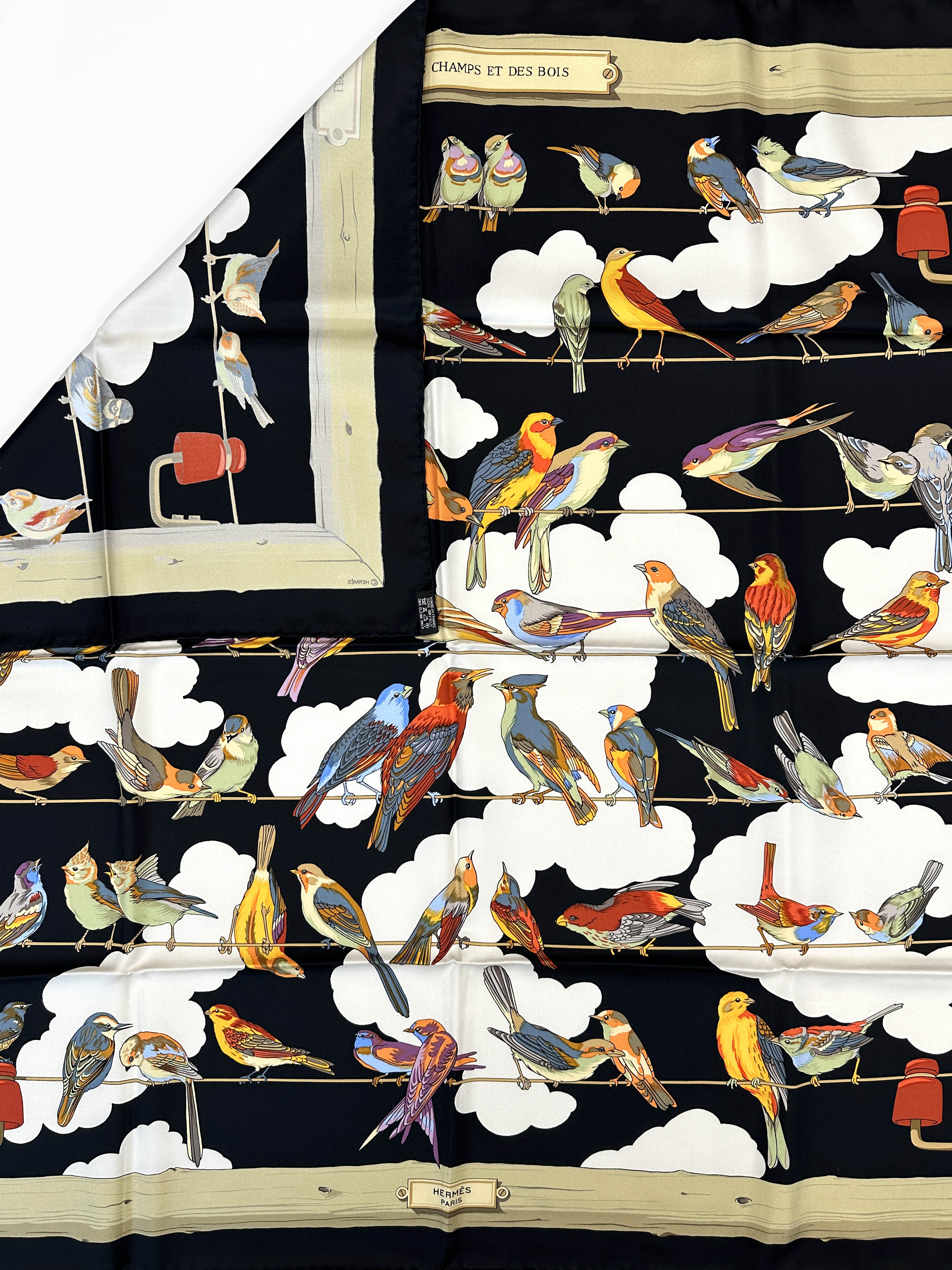 Hermès Les Oiseaux des Champs et des Bois 90