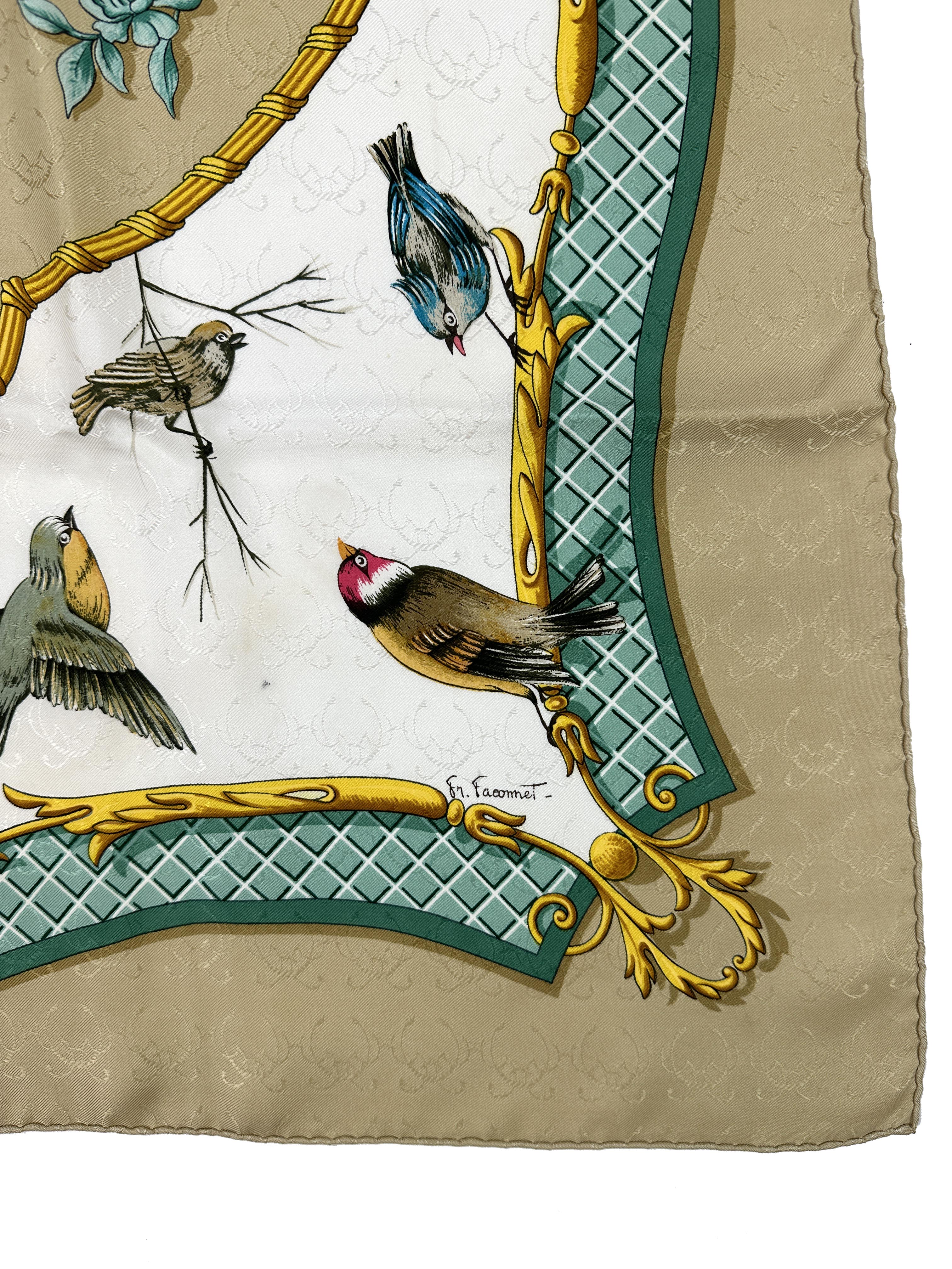 Hermès La Cle des Champs Jacquard 90